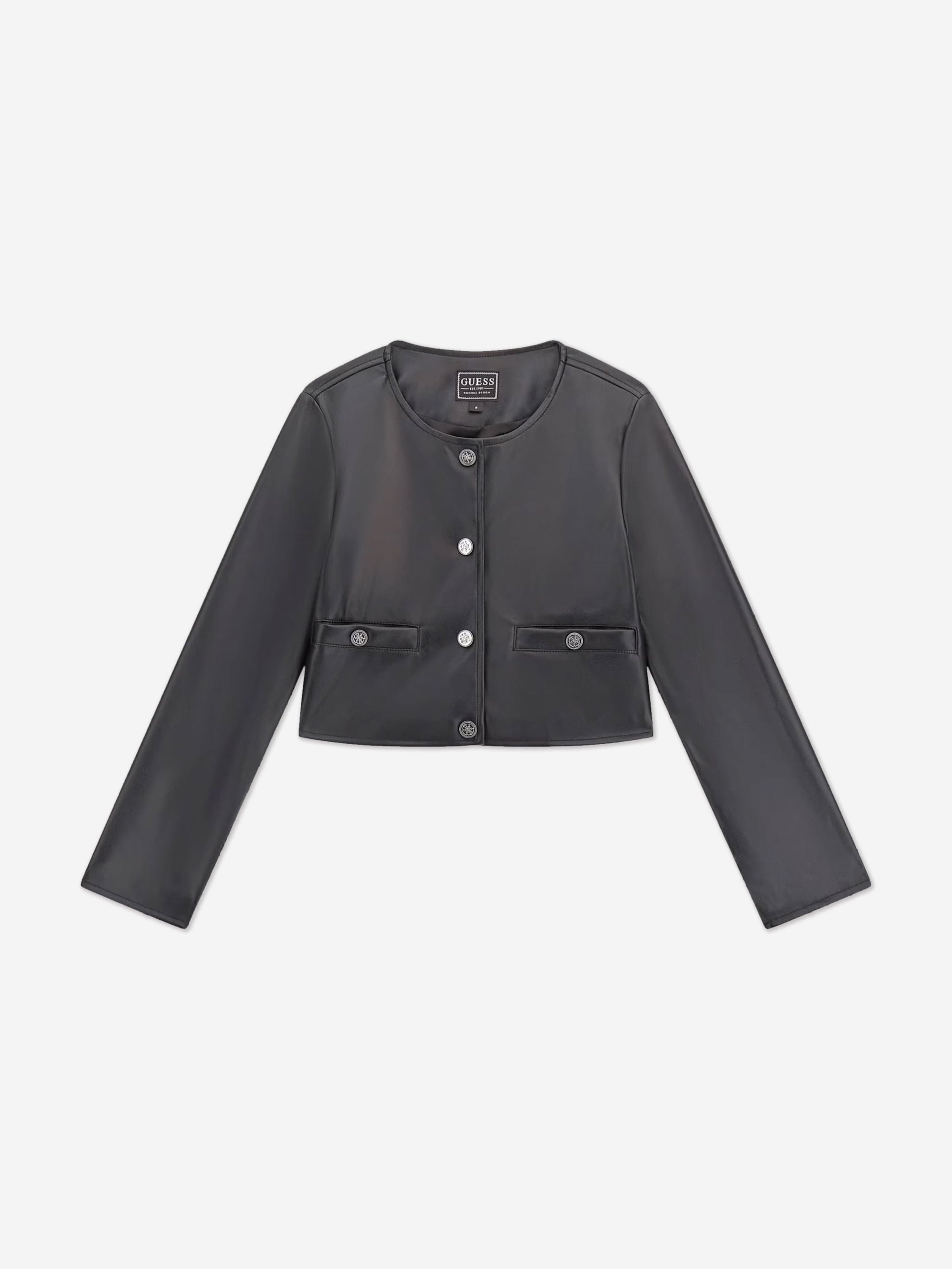 Guess Girls Faux Leather Jacket In Black Childsplay Clothing guess-girls-faux-leather-jacket-in-black-childsplay-clothing