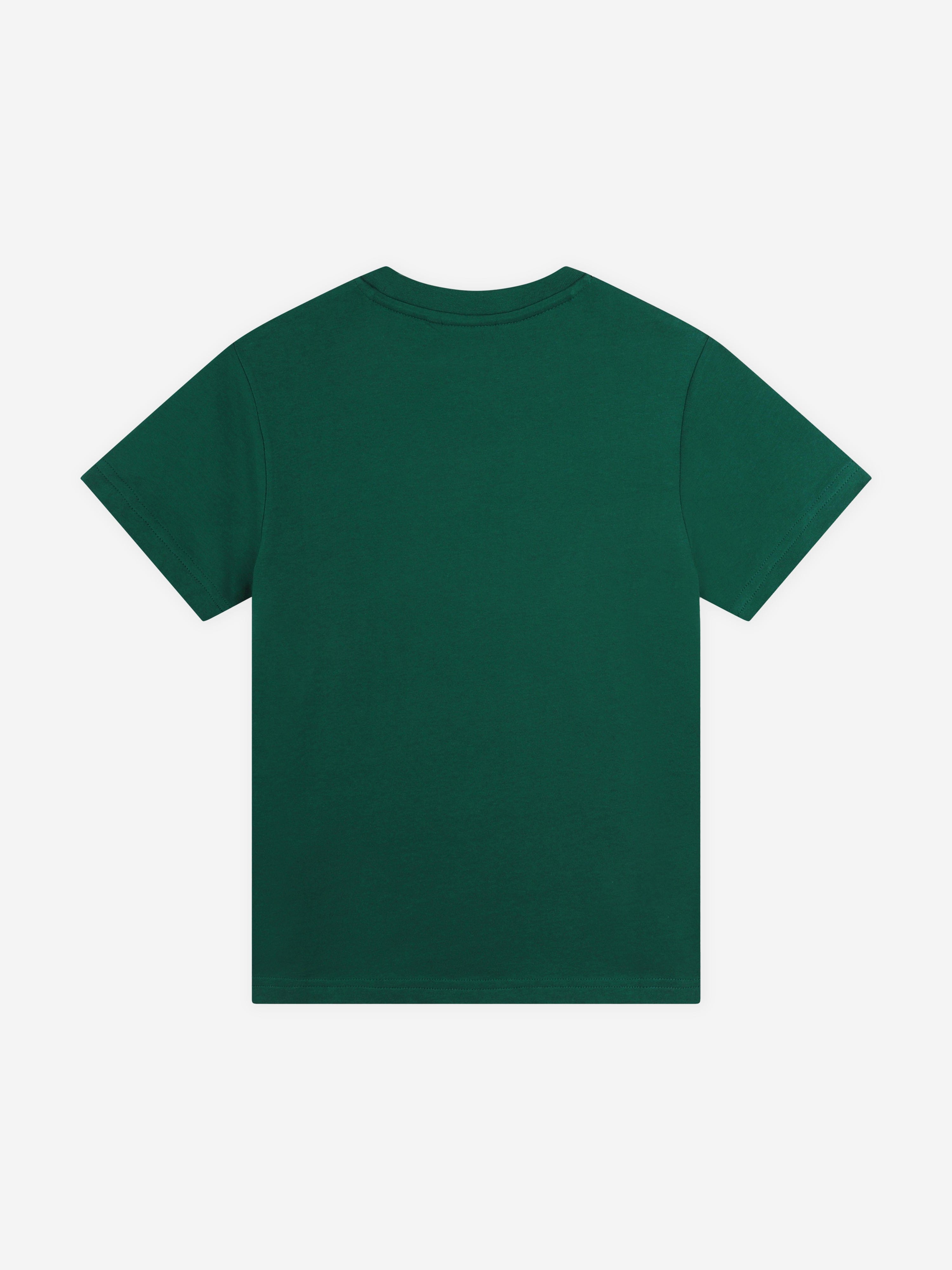 Hugo Boys Logo Print T Shirt in Green Childsplay Clothing