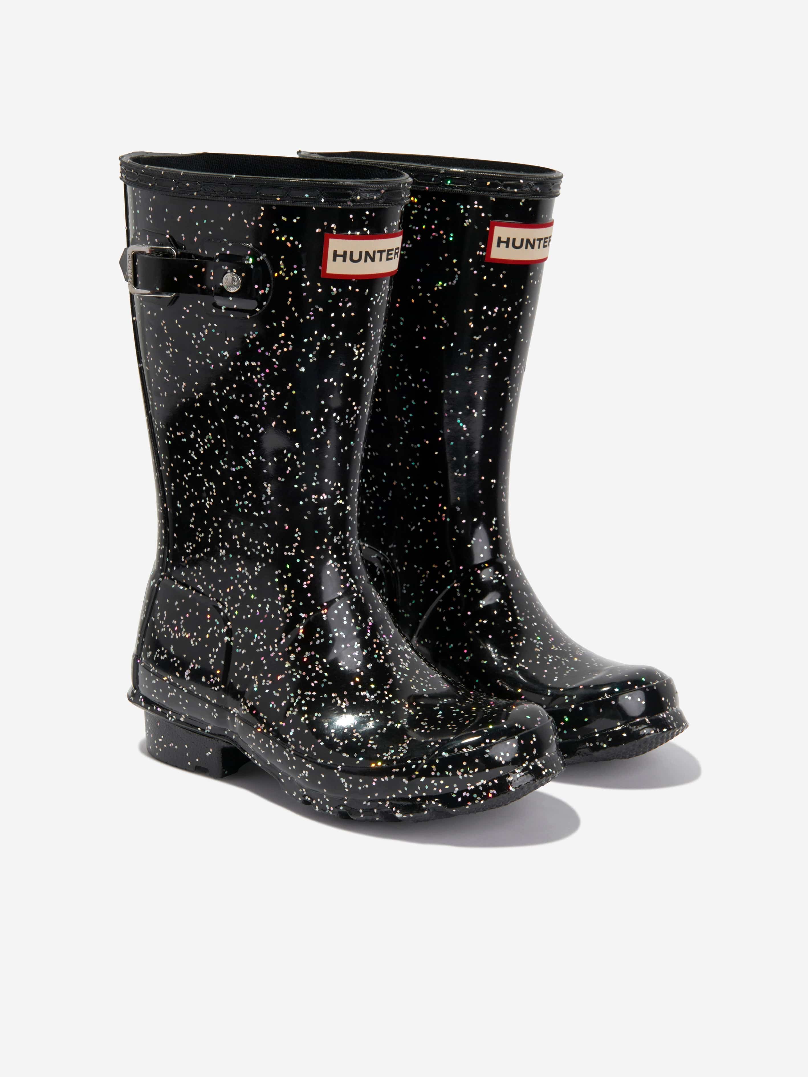 Girls Giant Glitter Wellies