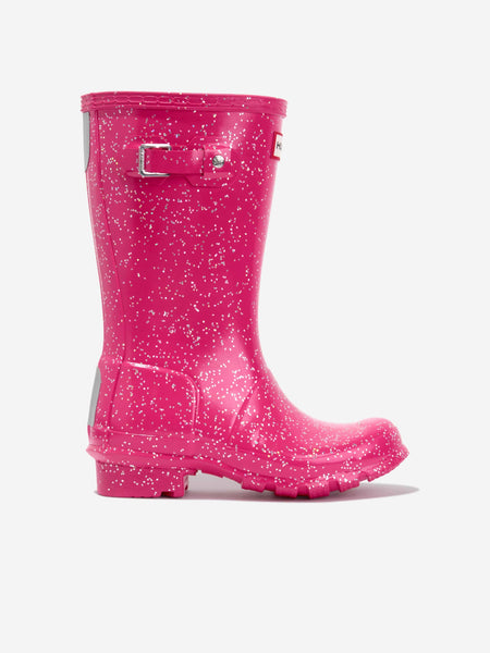 Hunter Girls Original Giant Glitter Wellingon Boots in Red Childsplay Clothing