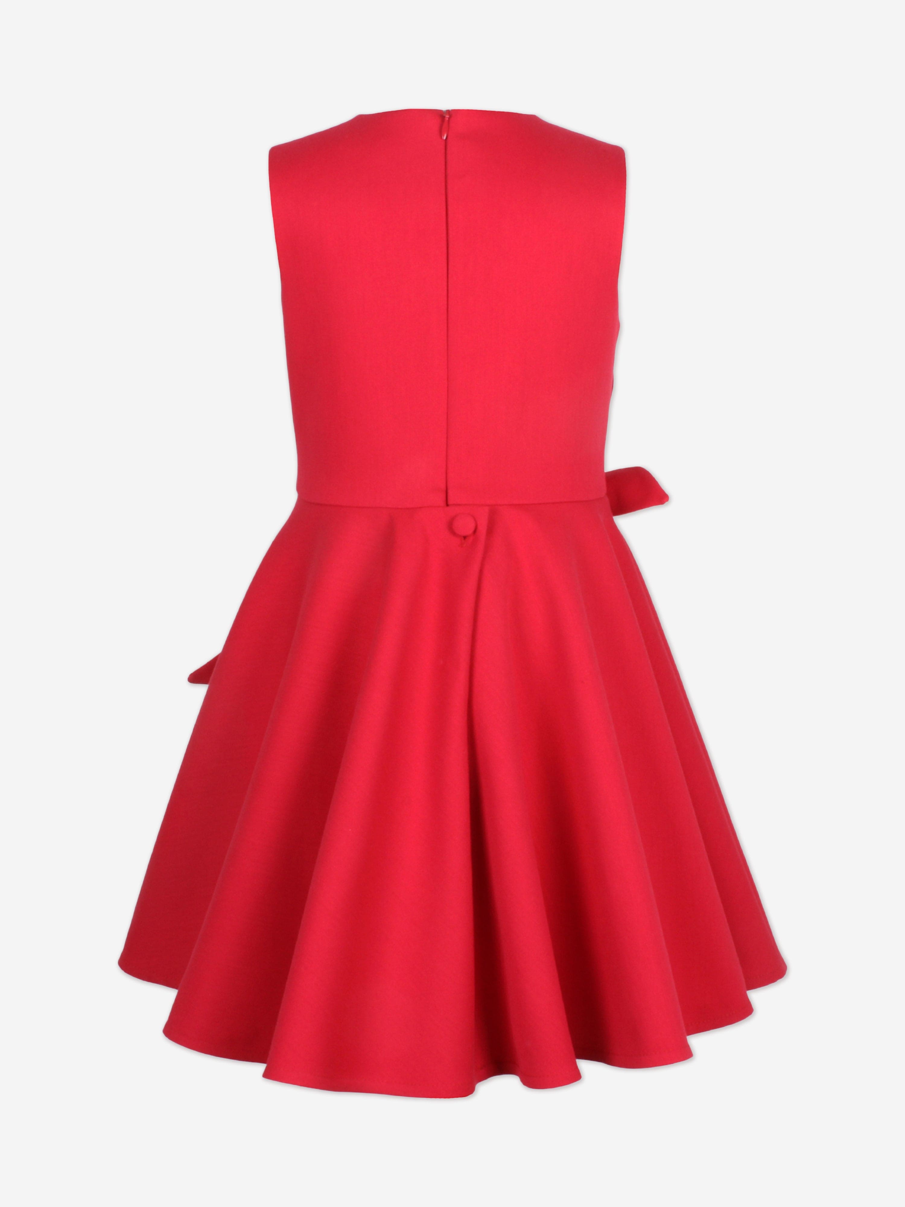 Jessie And James Girls Magnolia Sleeveless Dress in Red Jessie And James Girls Magnolia Sleeveless Dress in Red