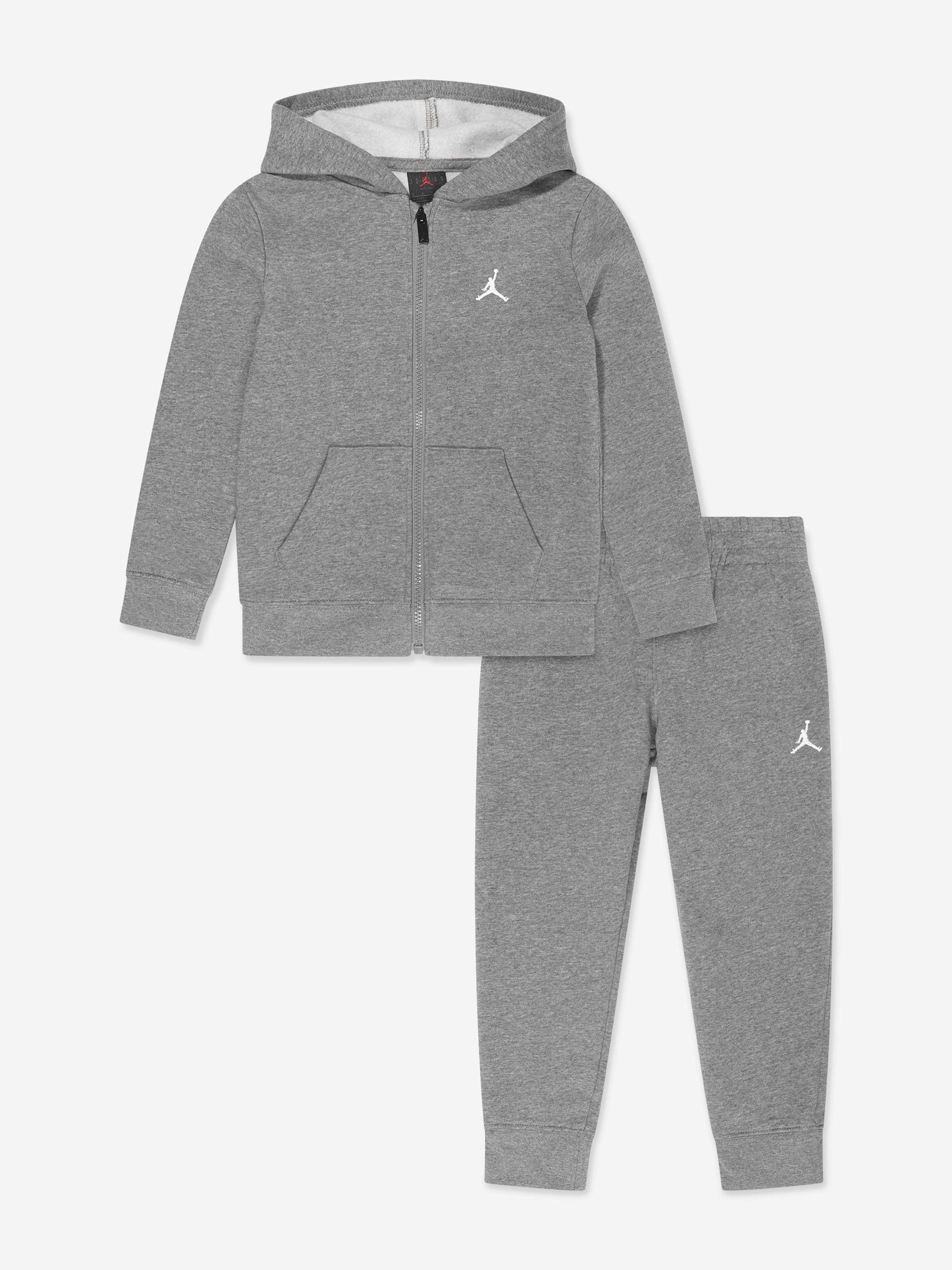 Jordan Jordan Boys MJ Brooklyn Fleece Tracksuit in Grey