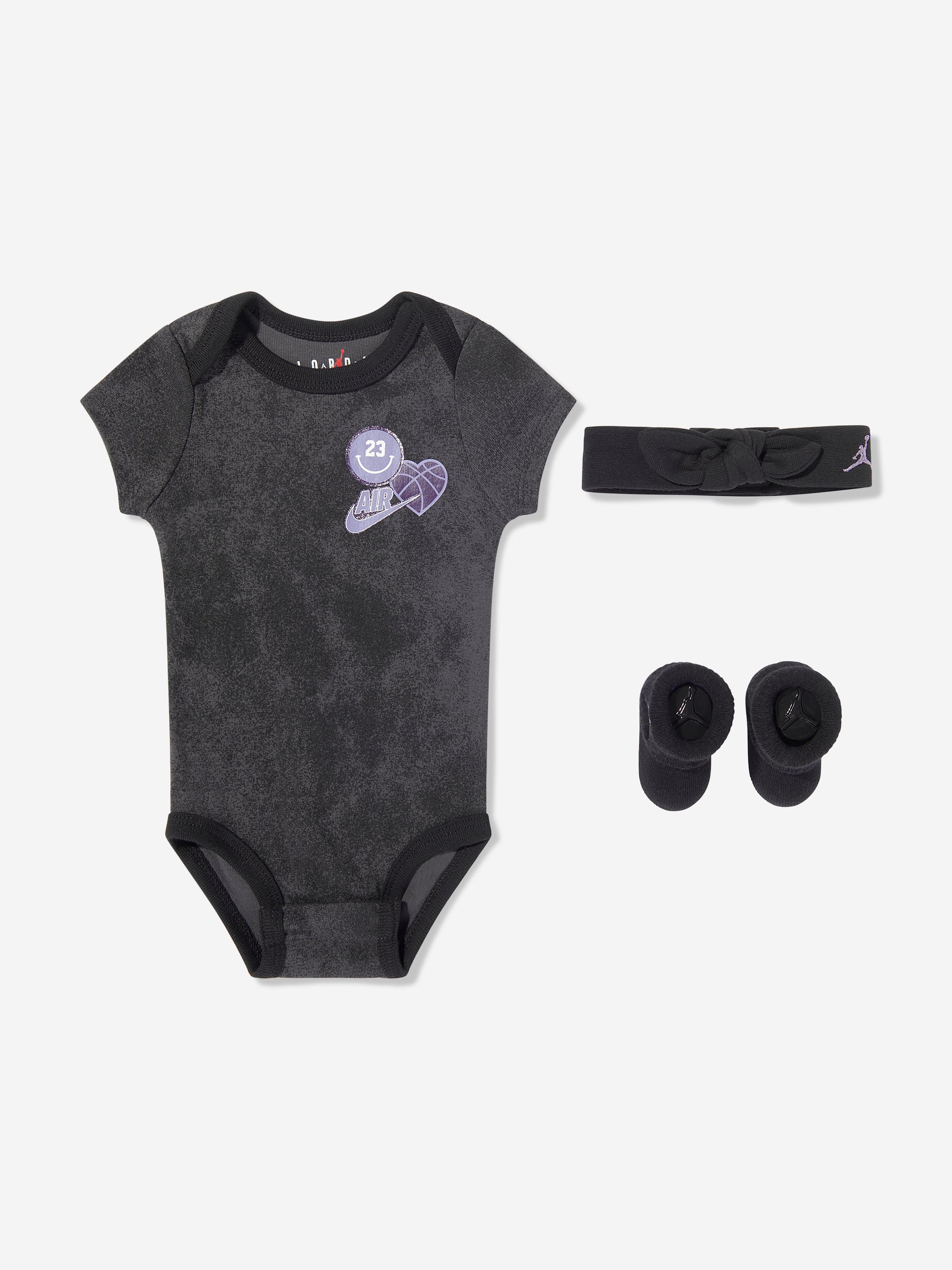 Jordan Jordan Baby Girls Piece Bodysuit Set in Black