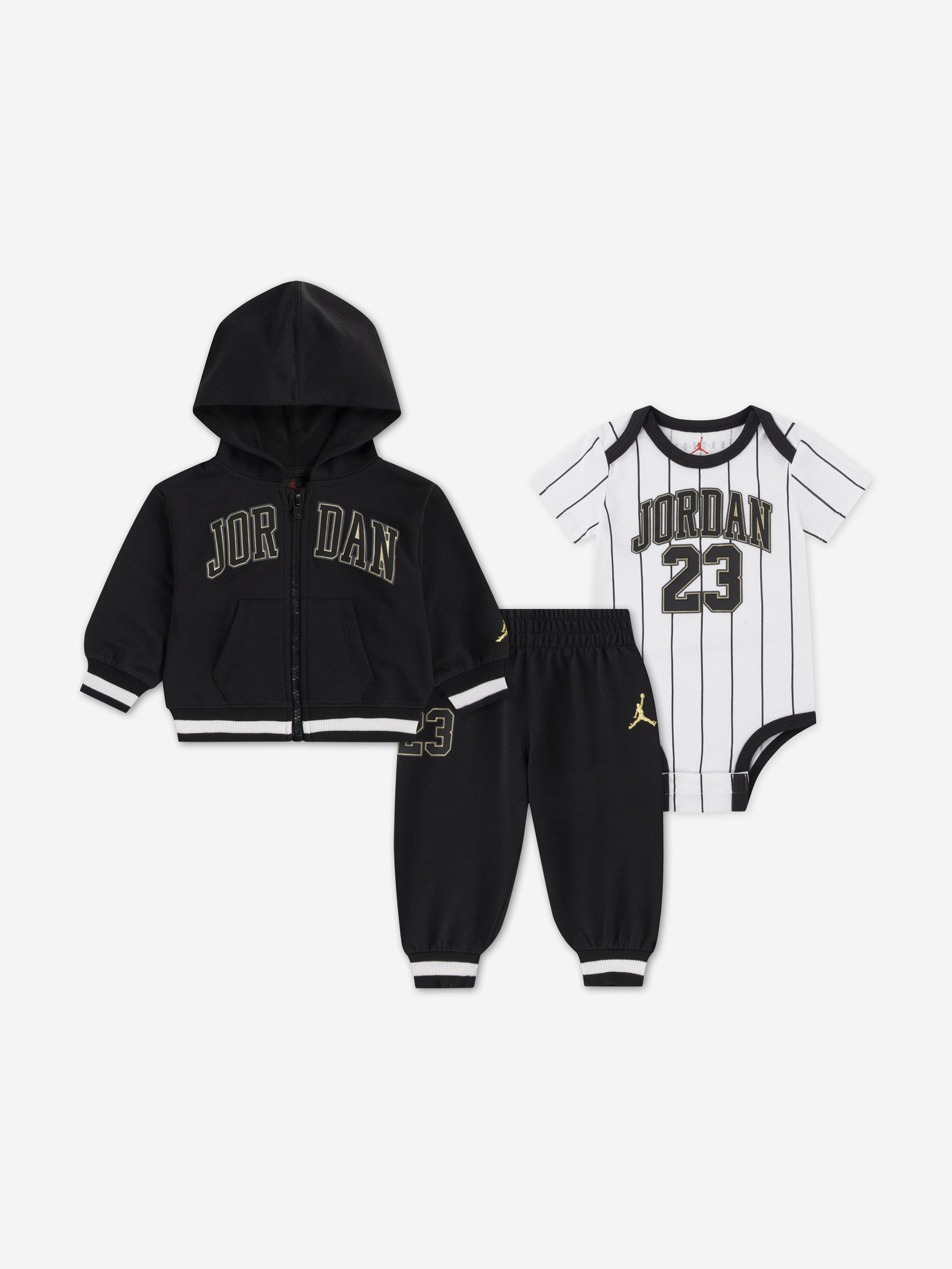 Jordan Baby Boys MJ 23 FZ Tracksuit Set in Black | Childsplay