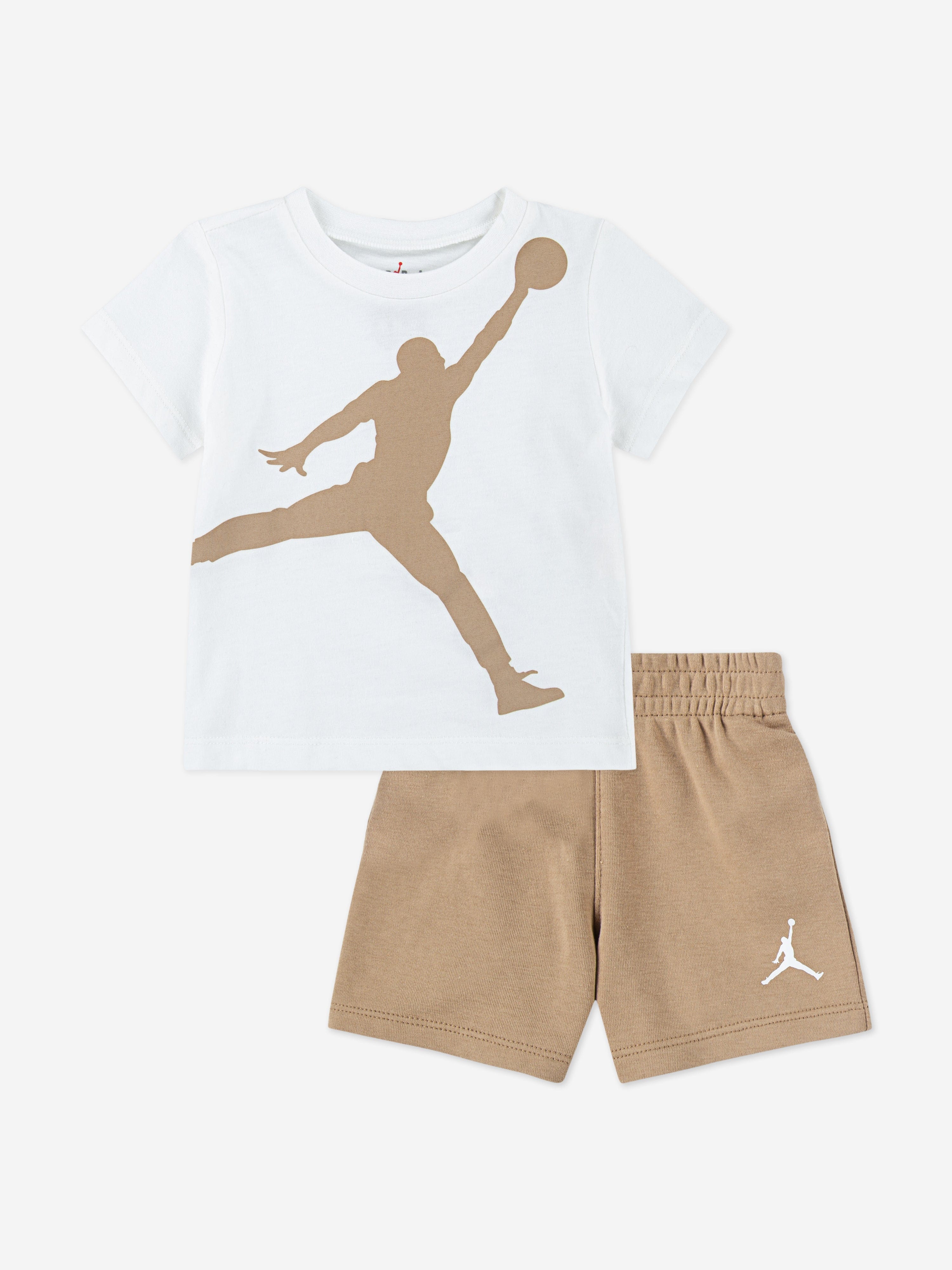 Jordan Boys Jumbo Jumpman Short Set in Brown Childsplay Clothing