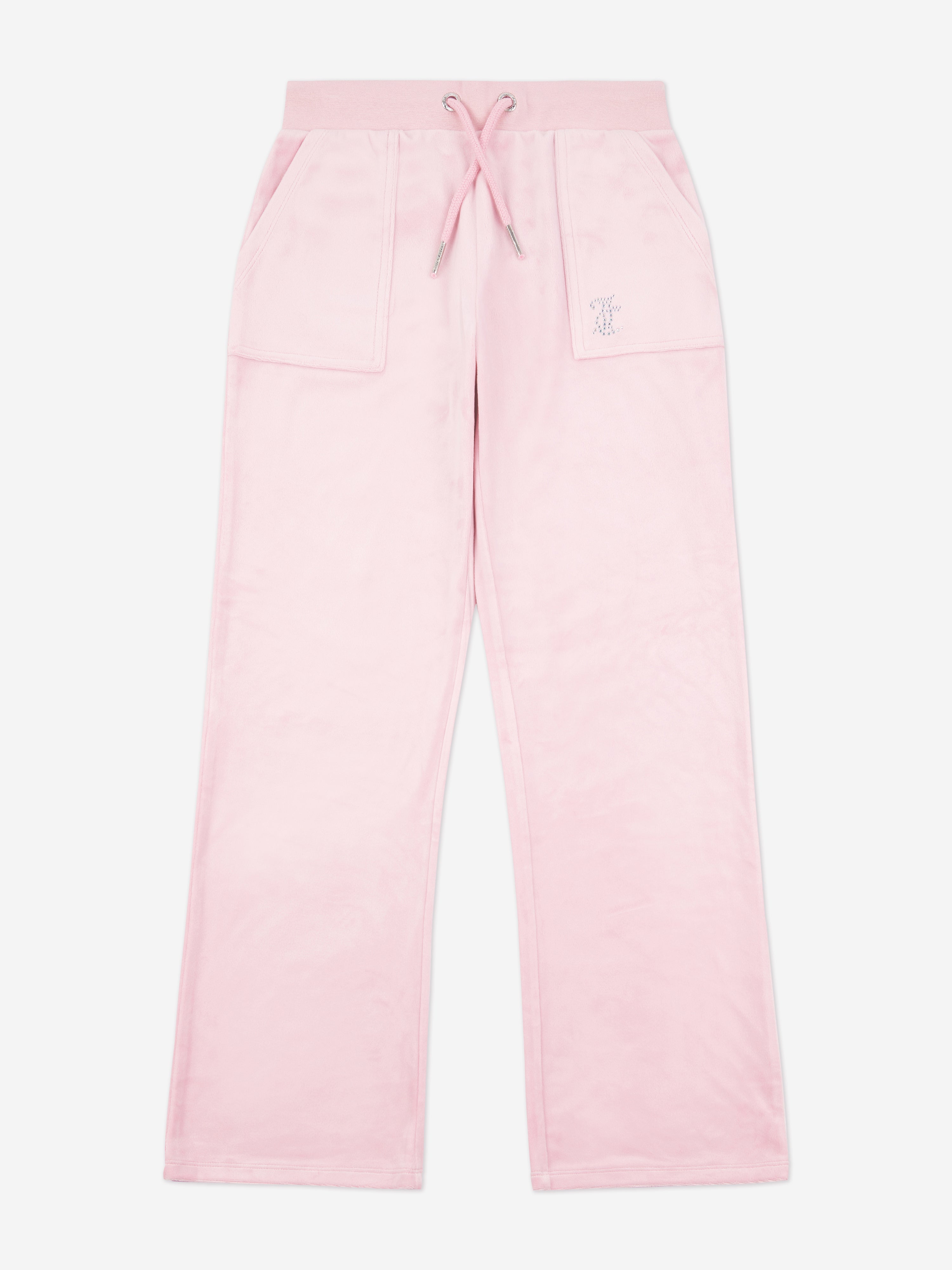 Juicy Couture Juicy Couture Girls Diamante Logo Wide Leg Joggers