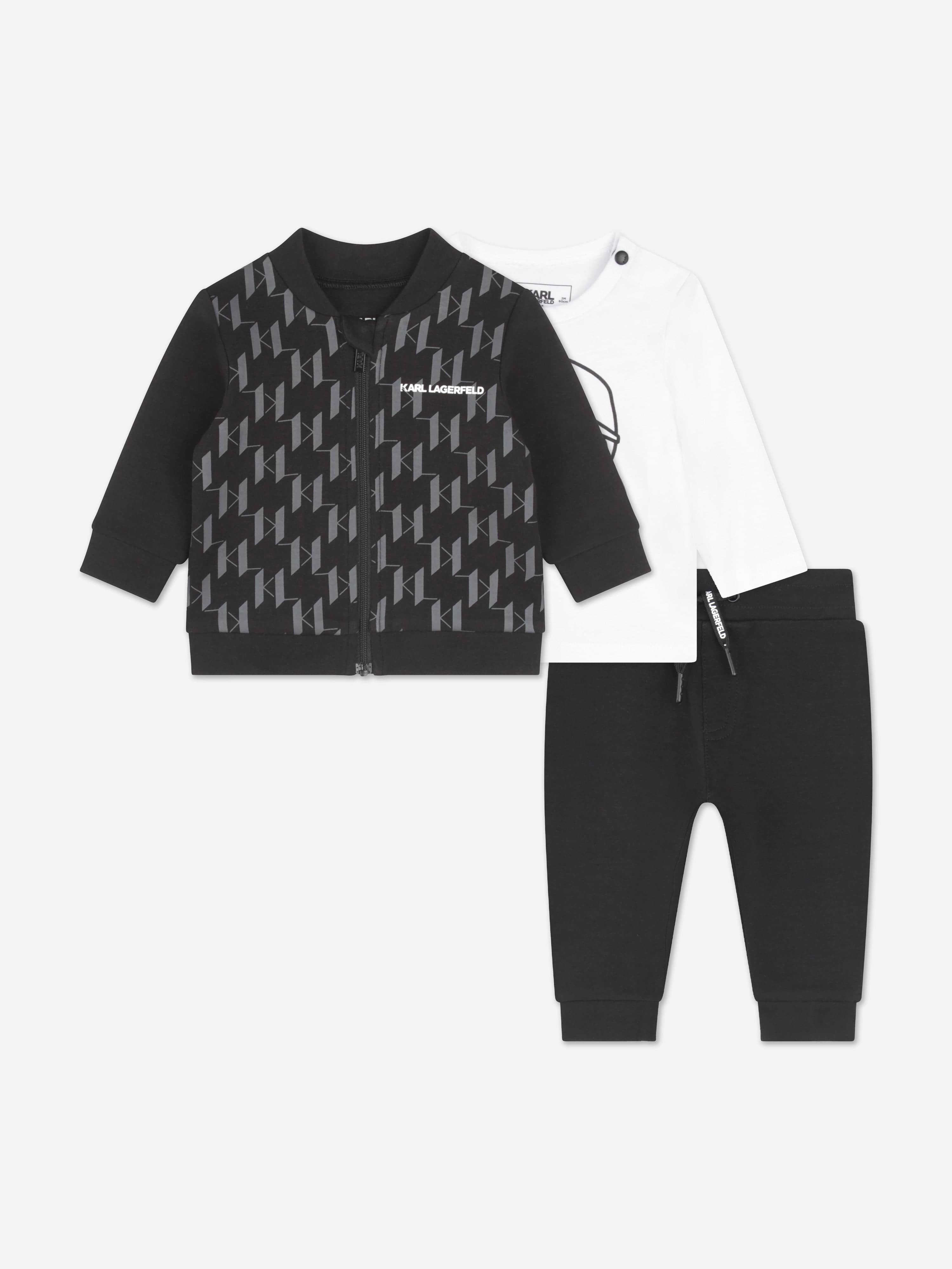 Karl Lagerfeld Baby Boys Tracksuit Gift Set in Black Childsplay Clothing