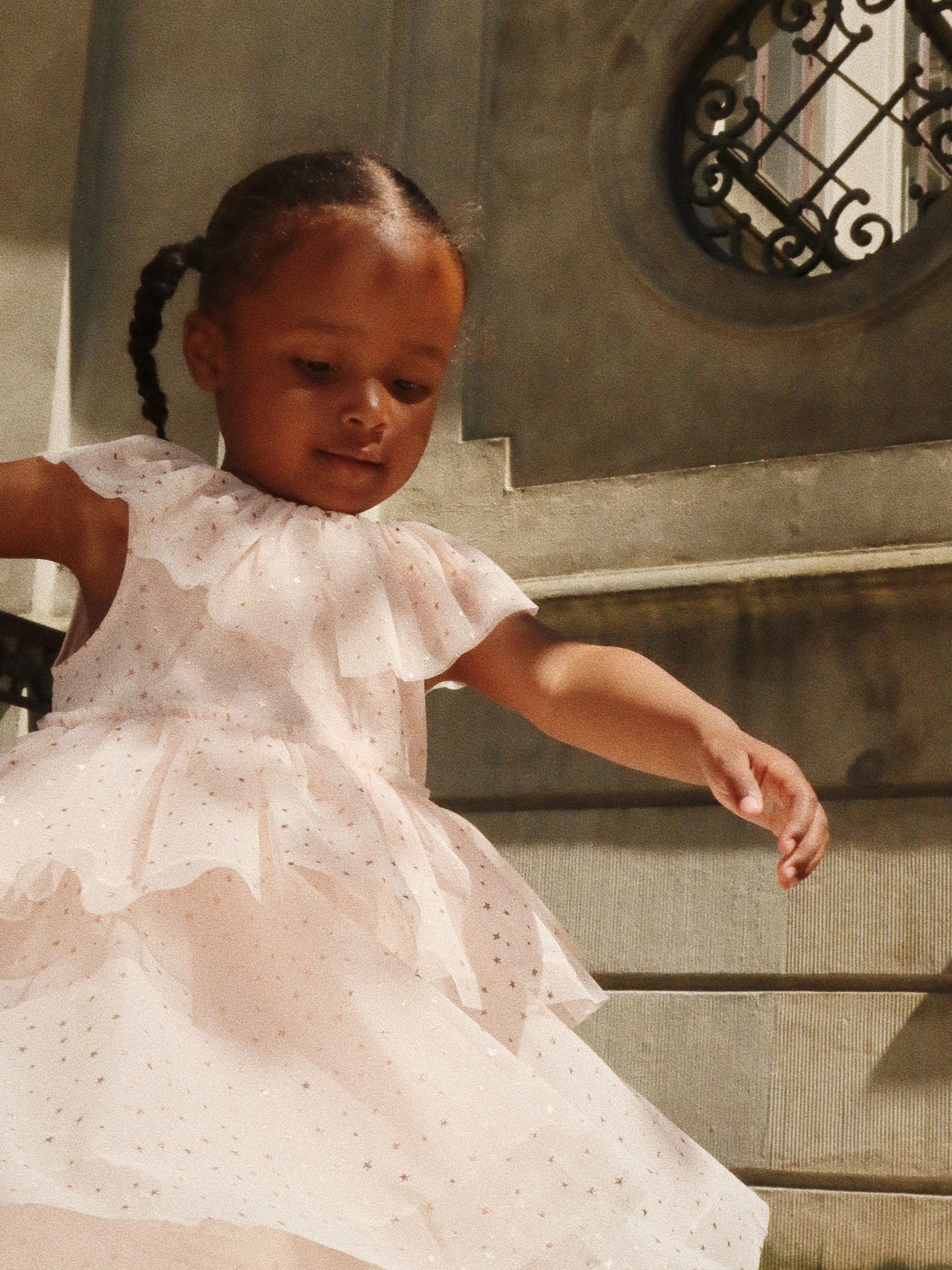 Cute baby girl shop in fairy dress