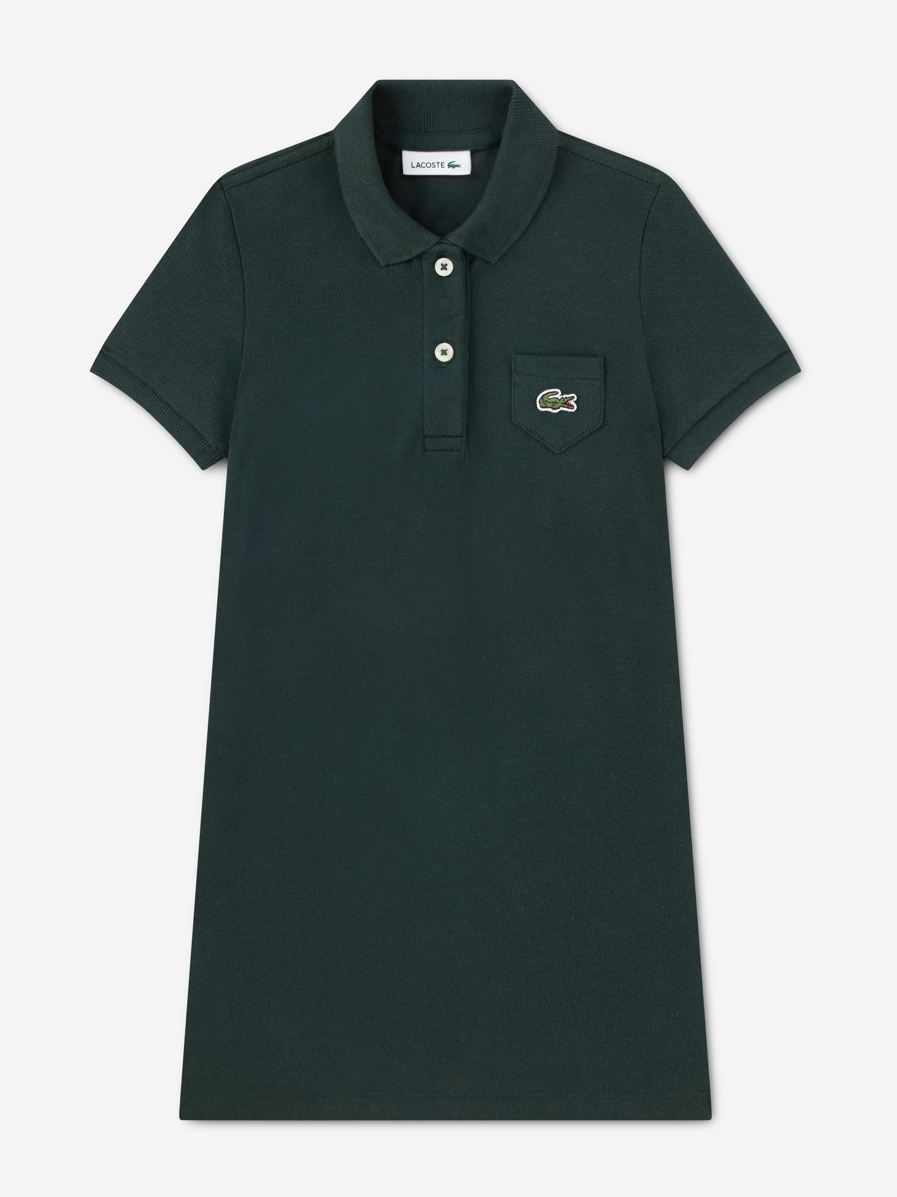 green lacoste dress Girls Piqué Polo in | Designer Girls' Polo Dress Gold Skirts Linen-Blend Mini Shift Dress Color:BABYBLUE