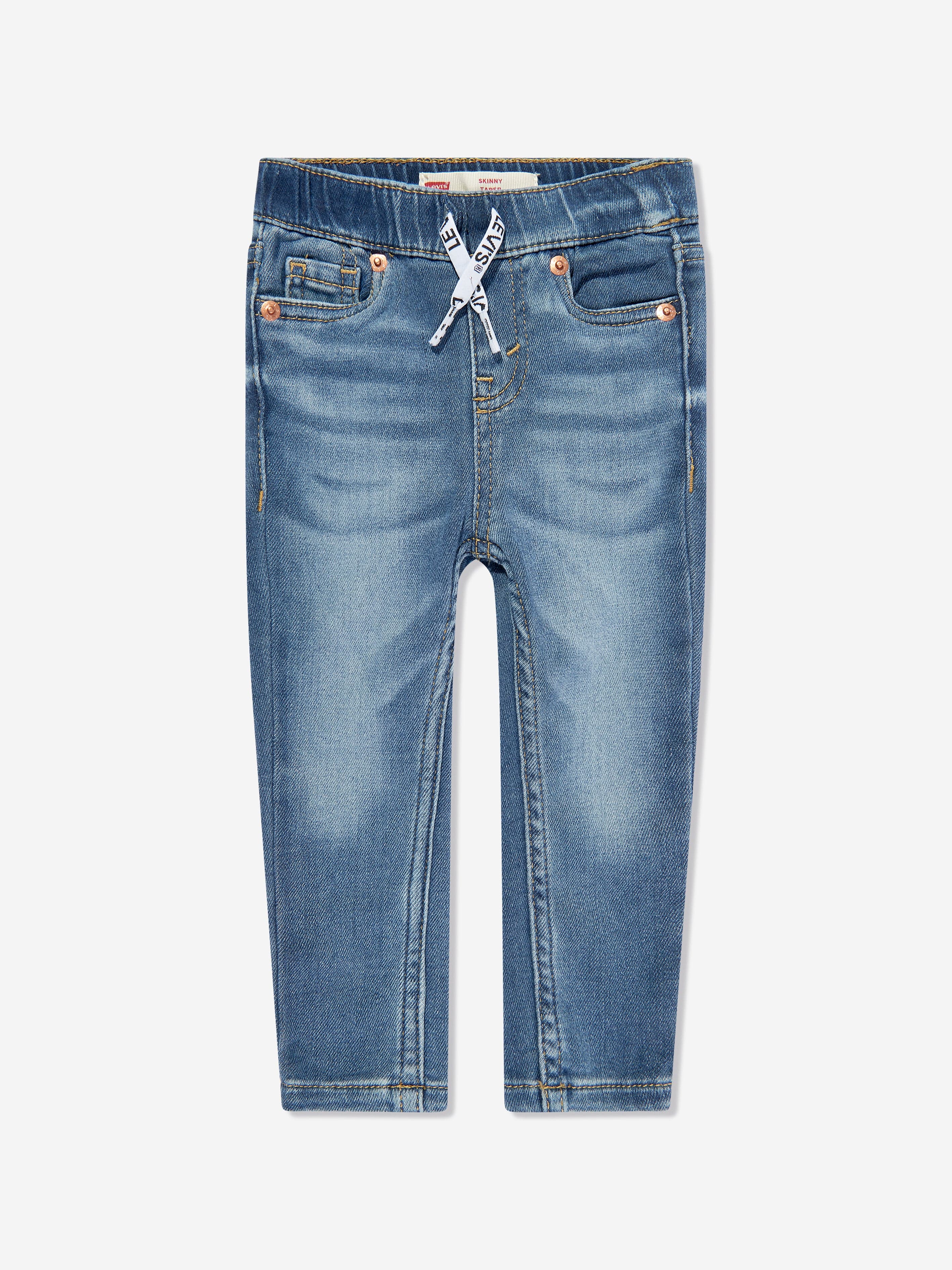 Levi's Baby Boys Skinny Dobby Pull On Pants in Blue