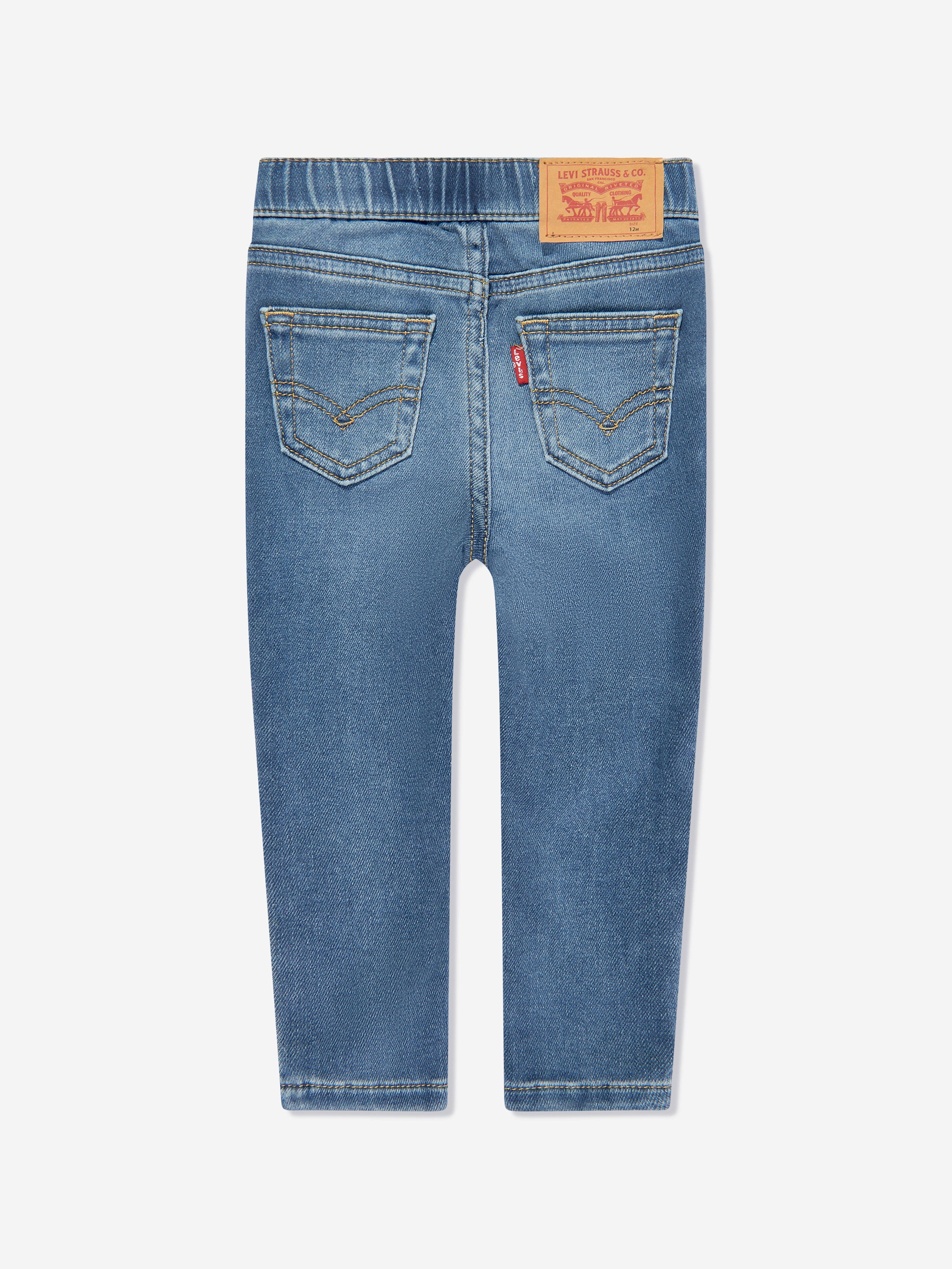 Levi's Baby Boys Skinny Dobby Pull On Pants in Blue