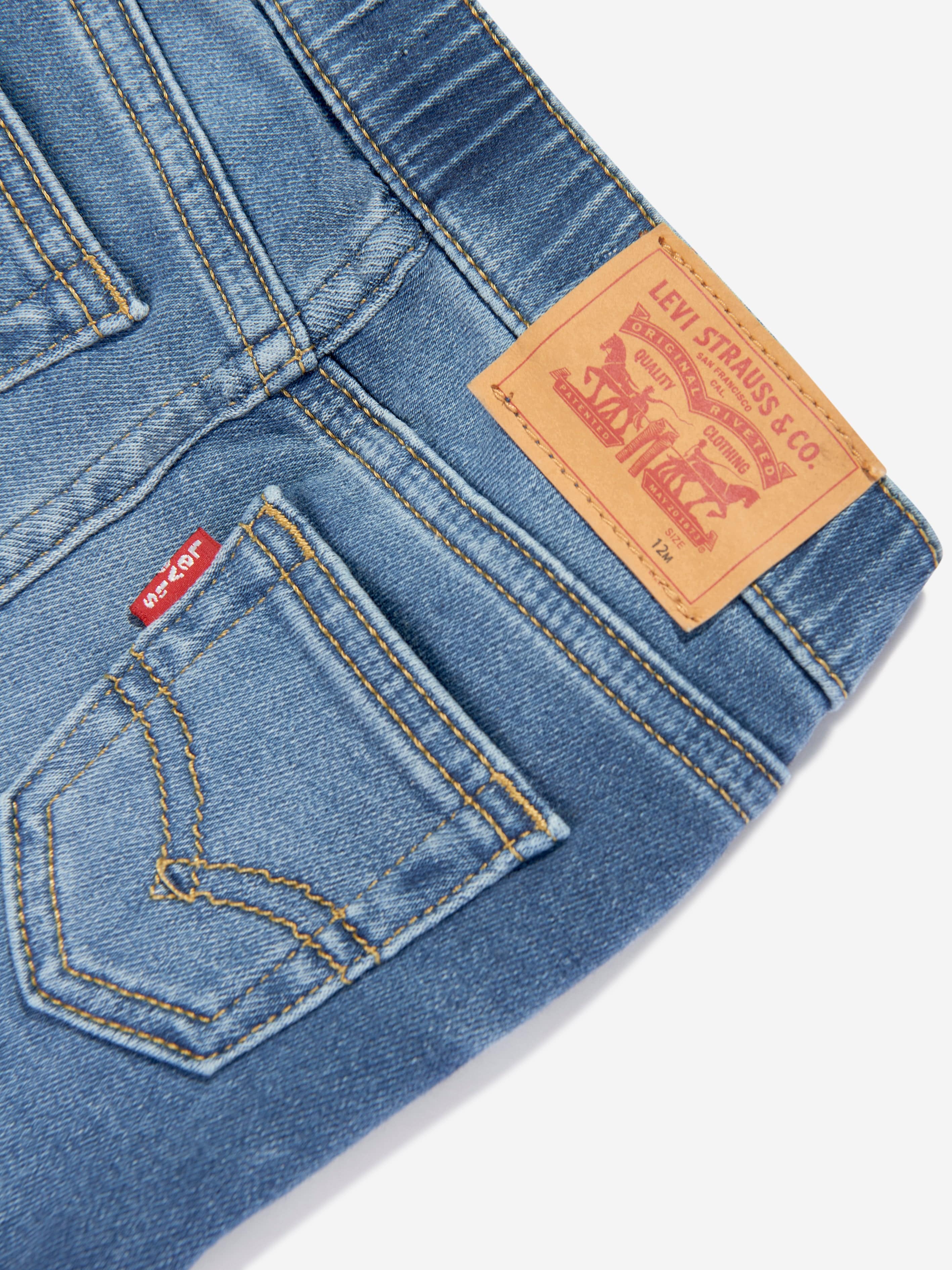 Levi's Baby Boys Skinny Dobby Pull On Pants in Blue