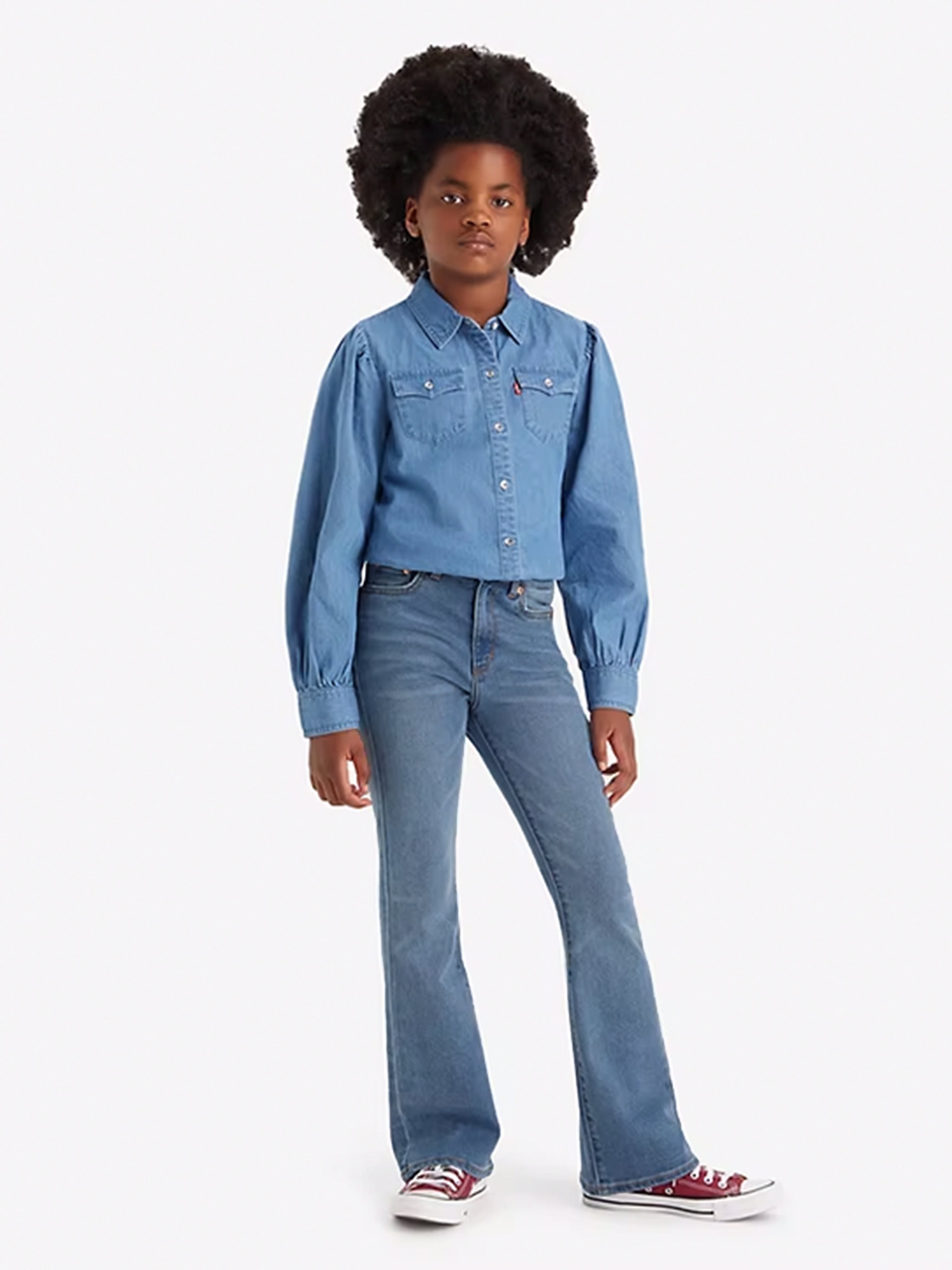 Girls 726 High Rise Flare Jeans in Blue