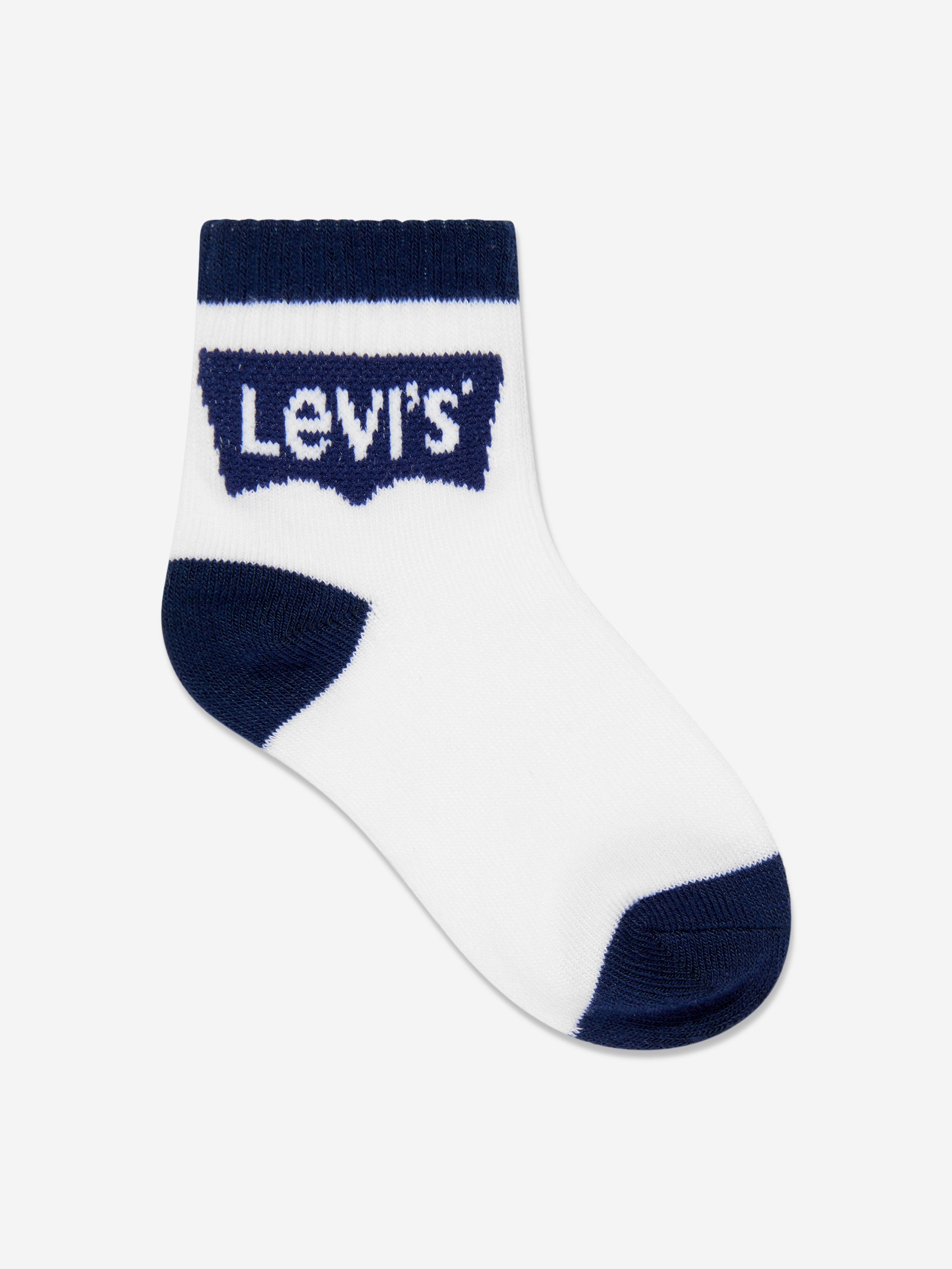 Levi's Boys Batwing Midcut Socks Set (3 Pack) in Navy