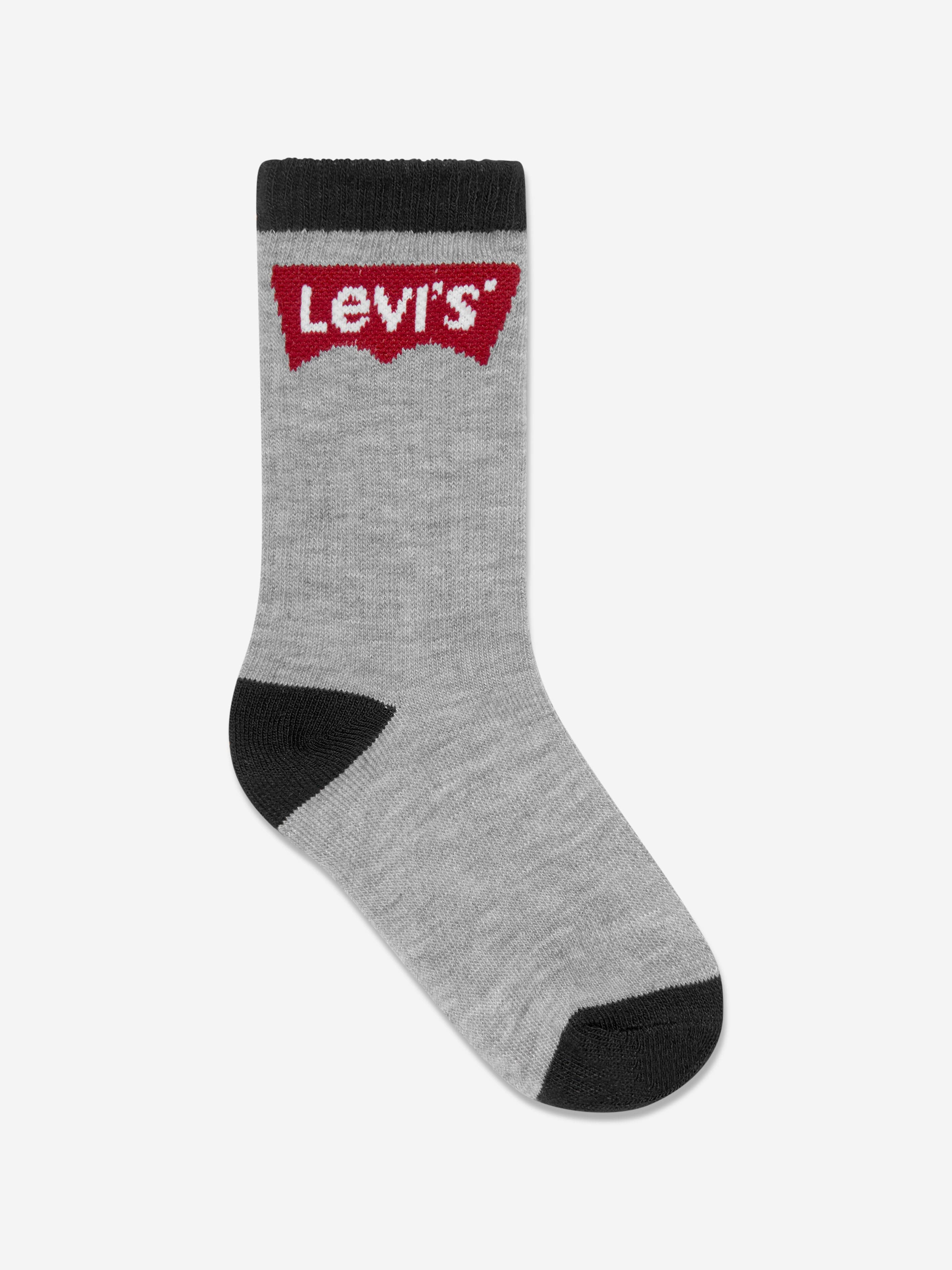 Levi's Boys Batwing Regular Cut Socks Set (3 Pack) in Black