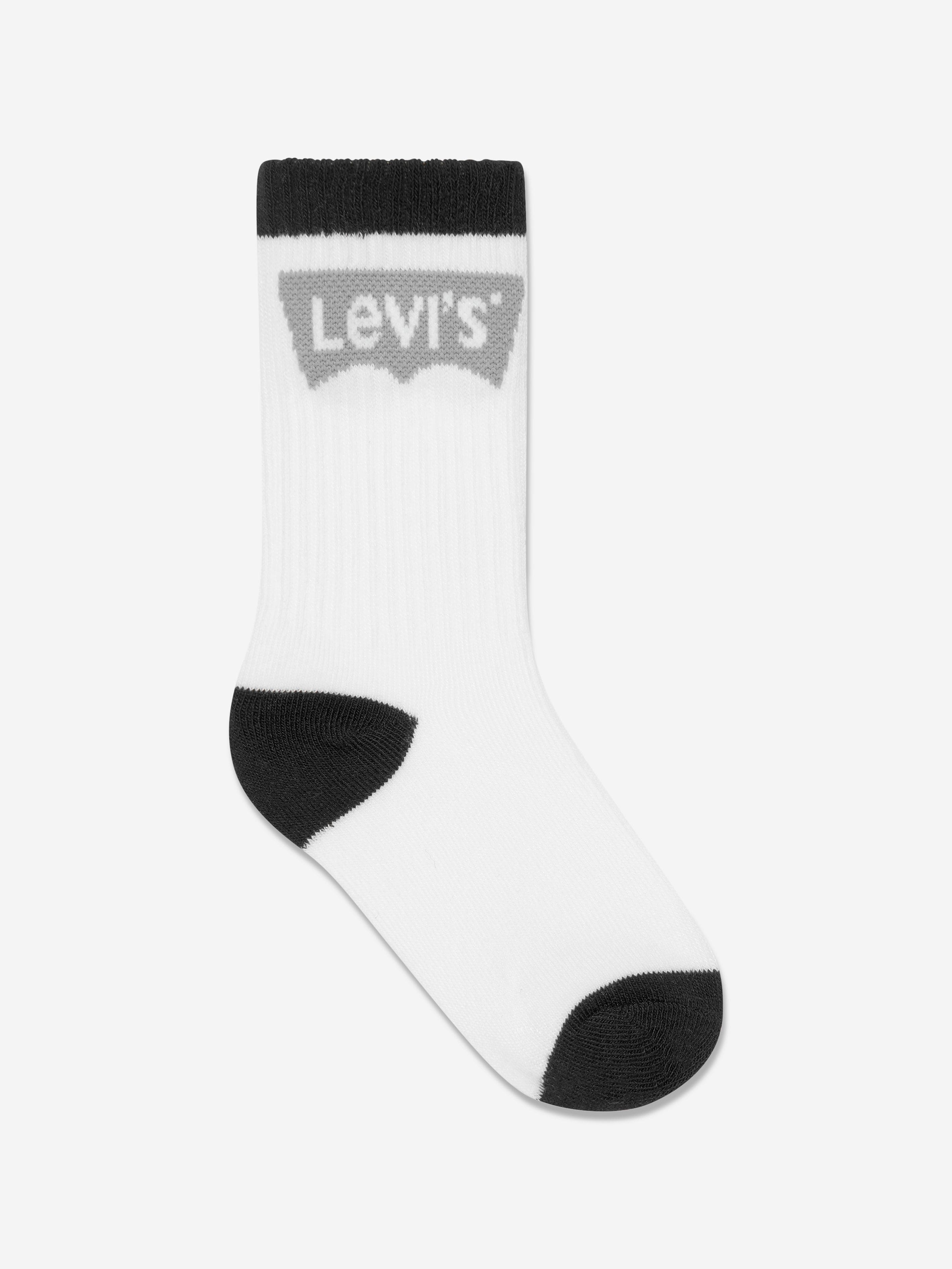 Levi's Boys Batwing Regular Cut Socks Set (3 Pack) in Black