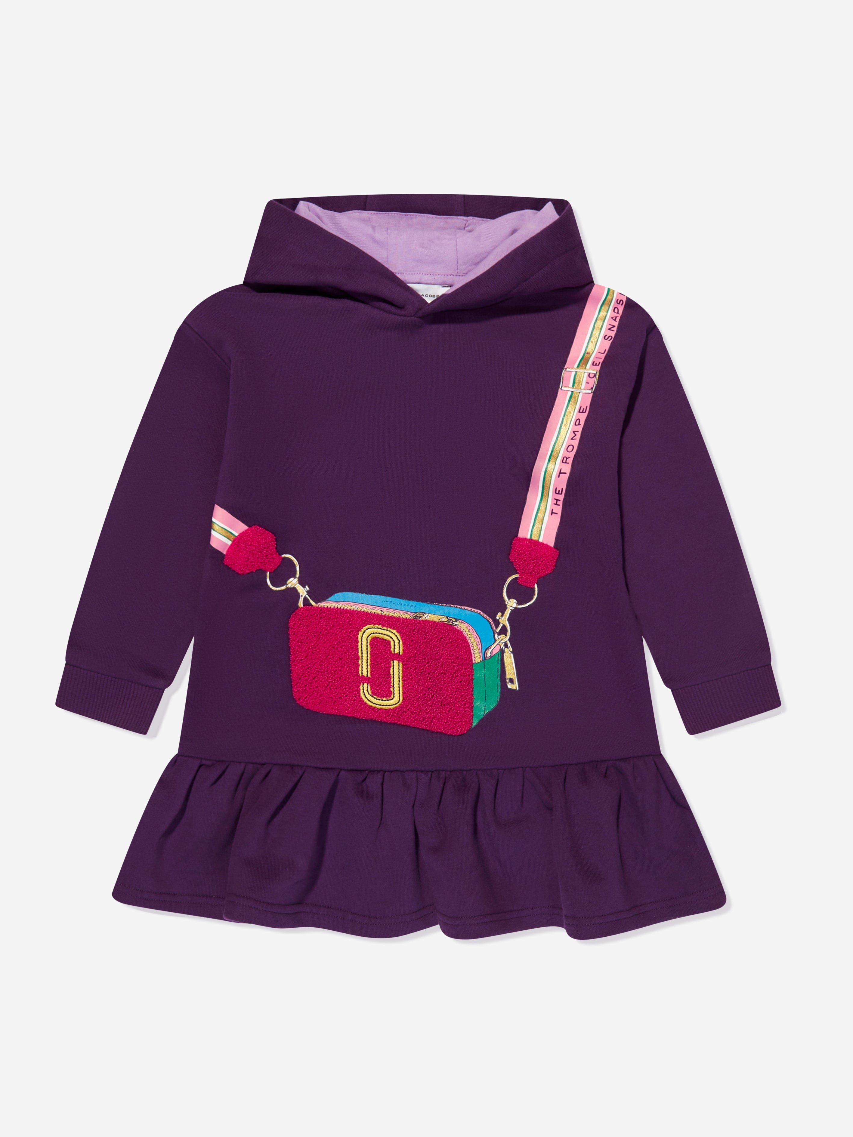 MARC JACOBS Girls Hooded Sweater Dress in Purple Childsplay Clothing