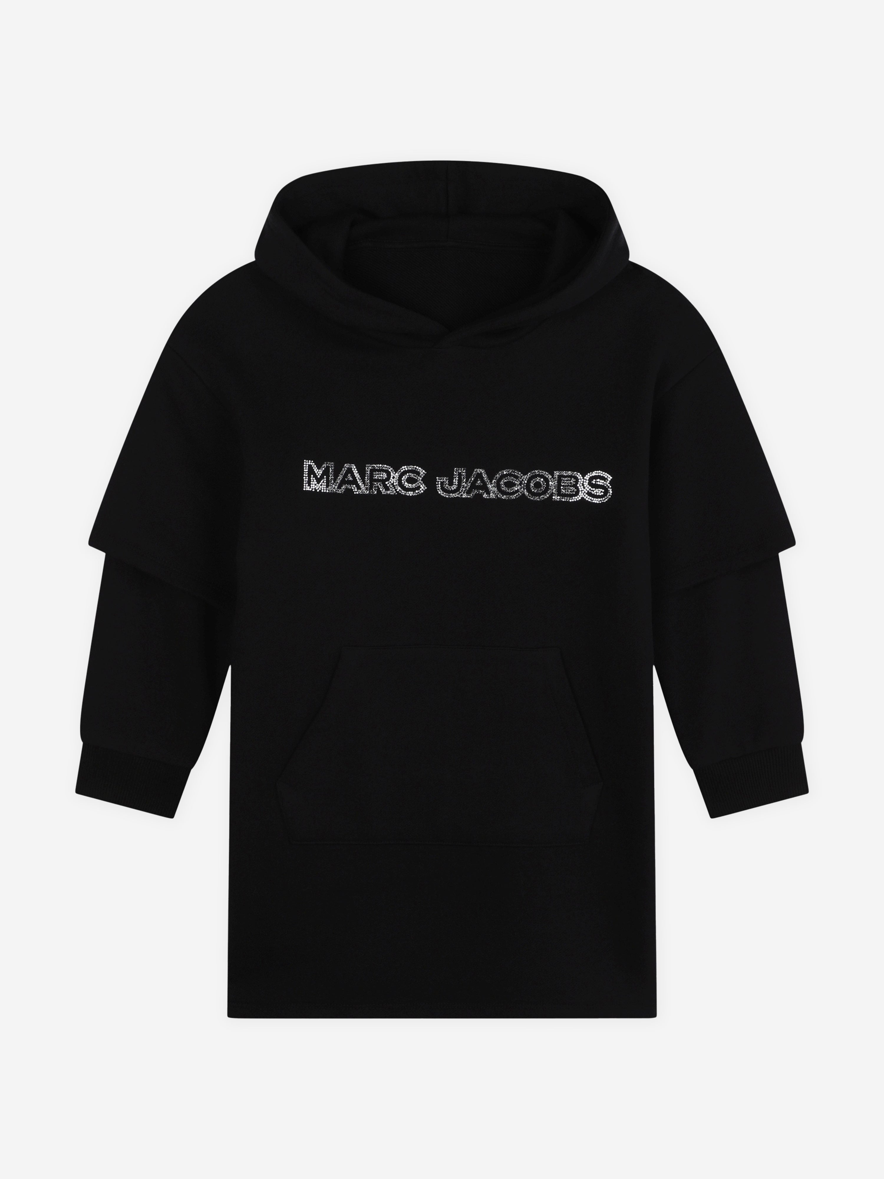 MARC JACOBS Girls Hooded Sweater Dress in Black Childsplay Clothing