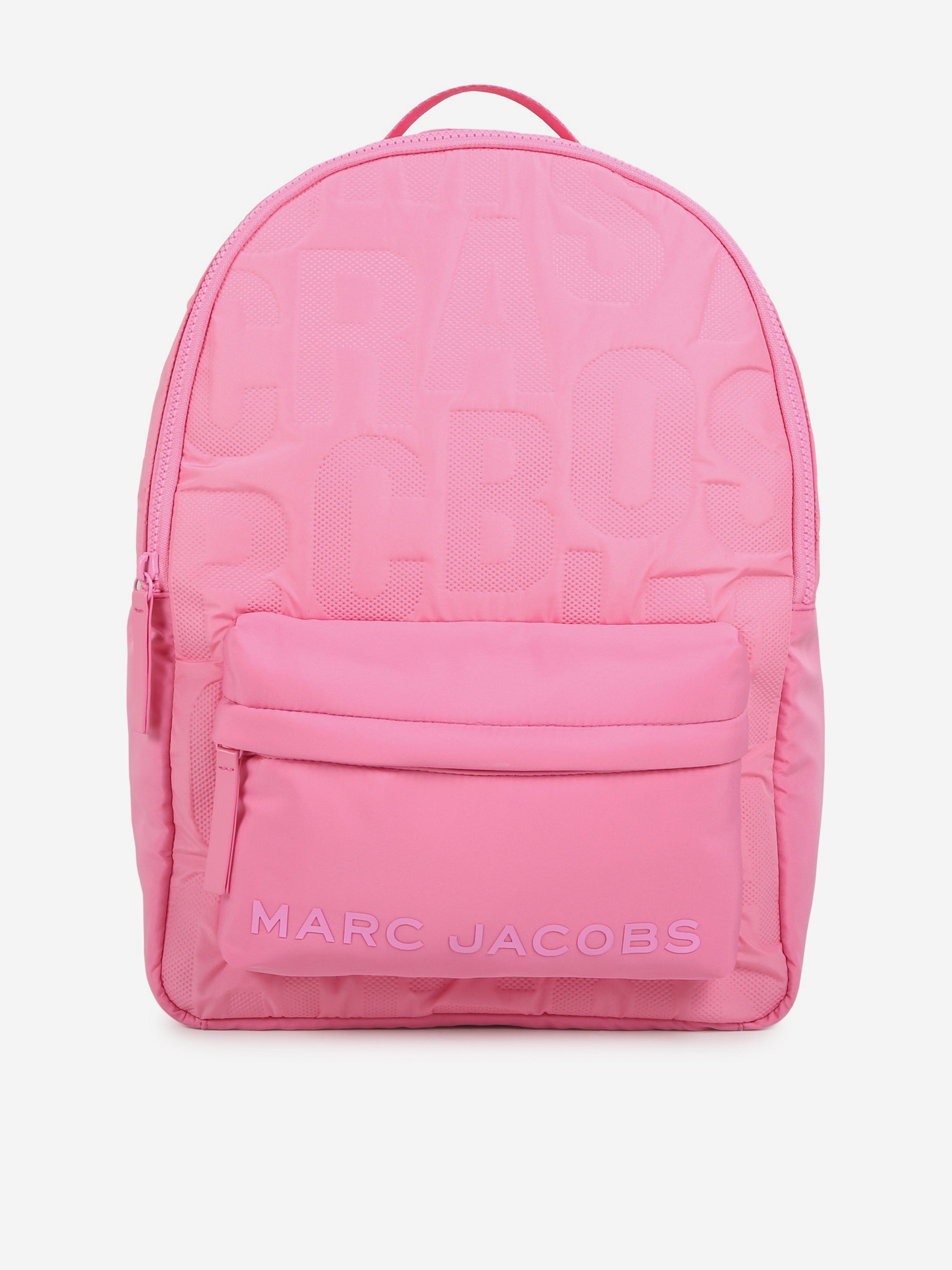 MARC JACOBS Girls Monogram Backpack in Pink 39cm