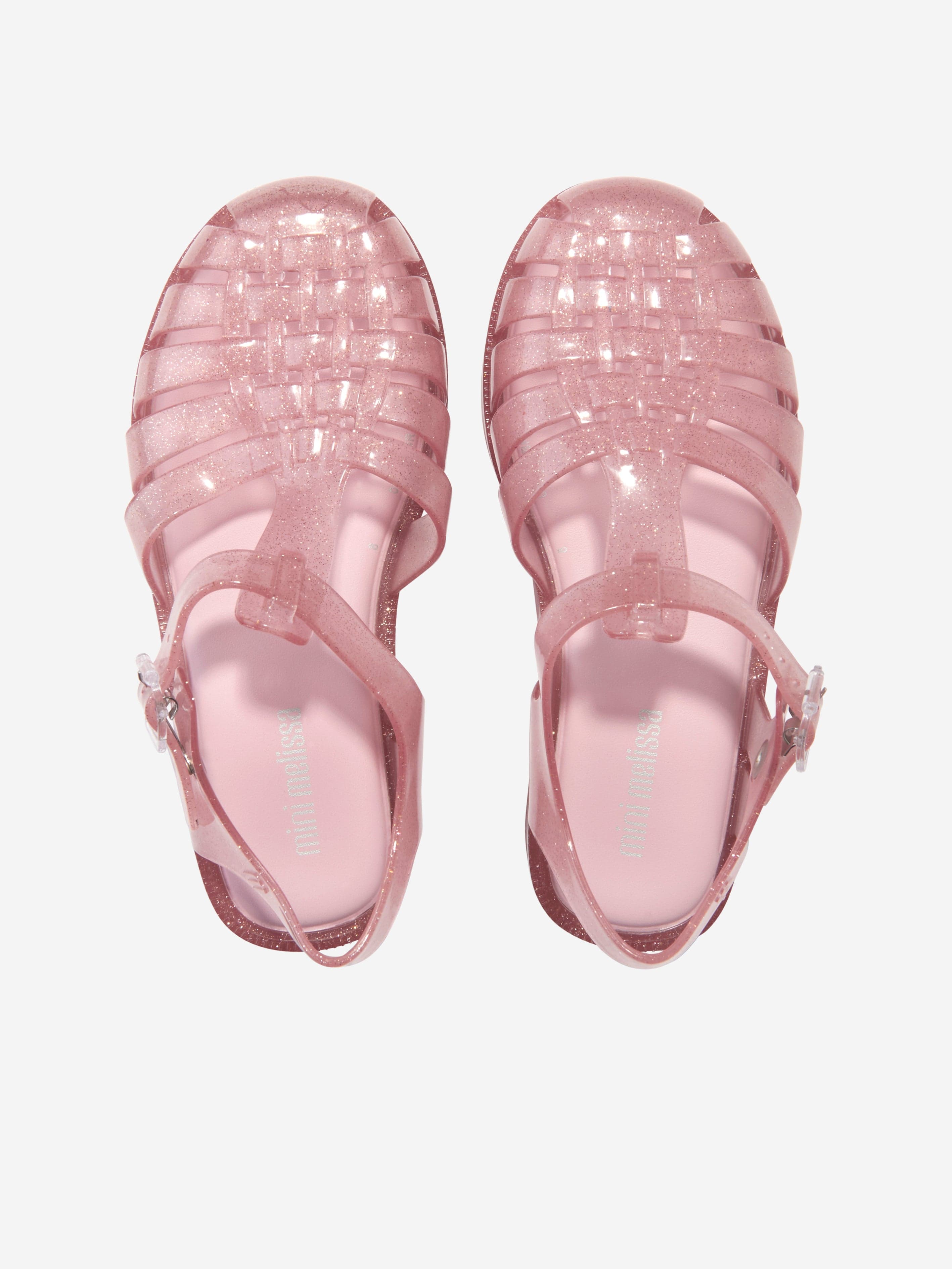 Mini Melissa Girls Glitter Jelly Sandals in Pink Childsplay Clothing