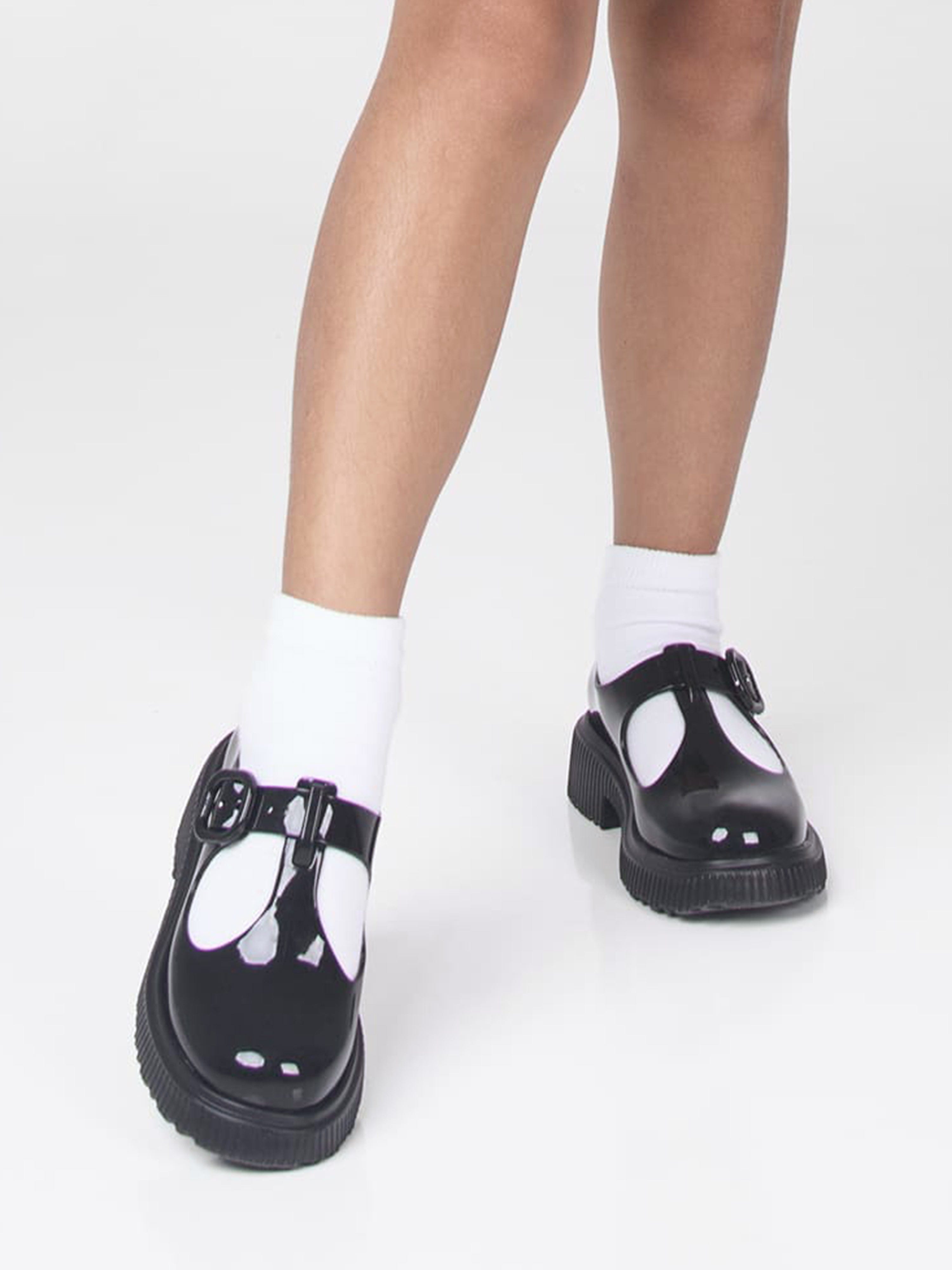 Mini Melissa Mini Melissa Girls Jackie T-Bar Jelly Shoes in Black