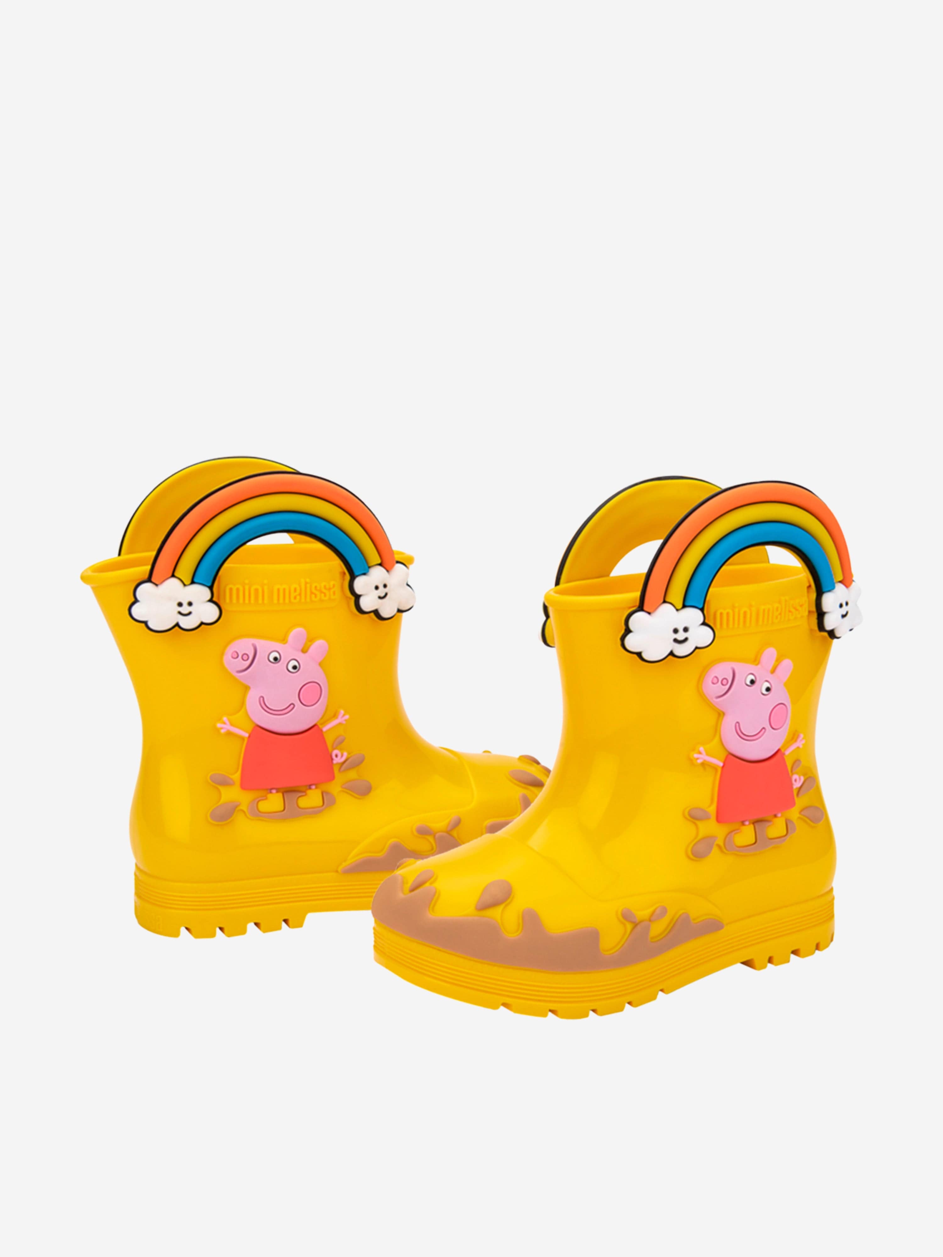 Mini Melissa Girls Peppa Pig Wellies in Yellow Childsplay Clothing