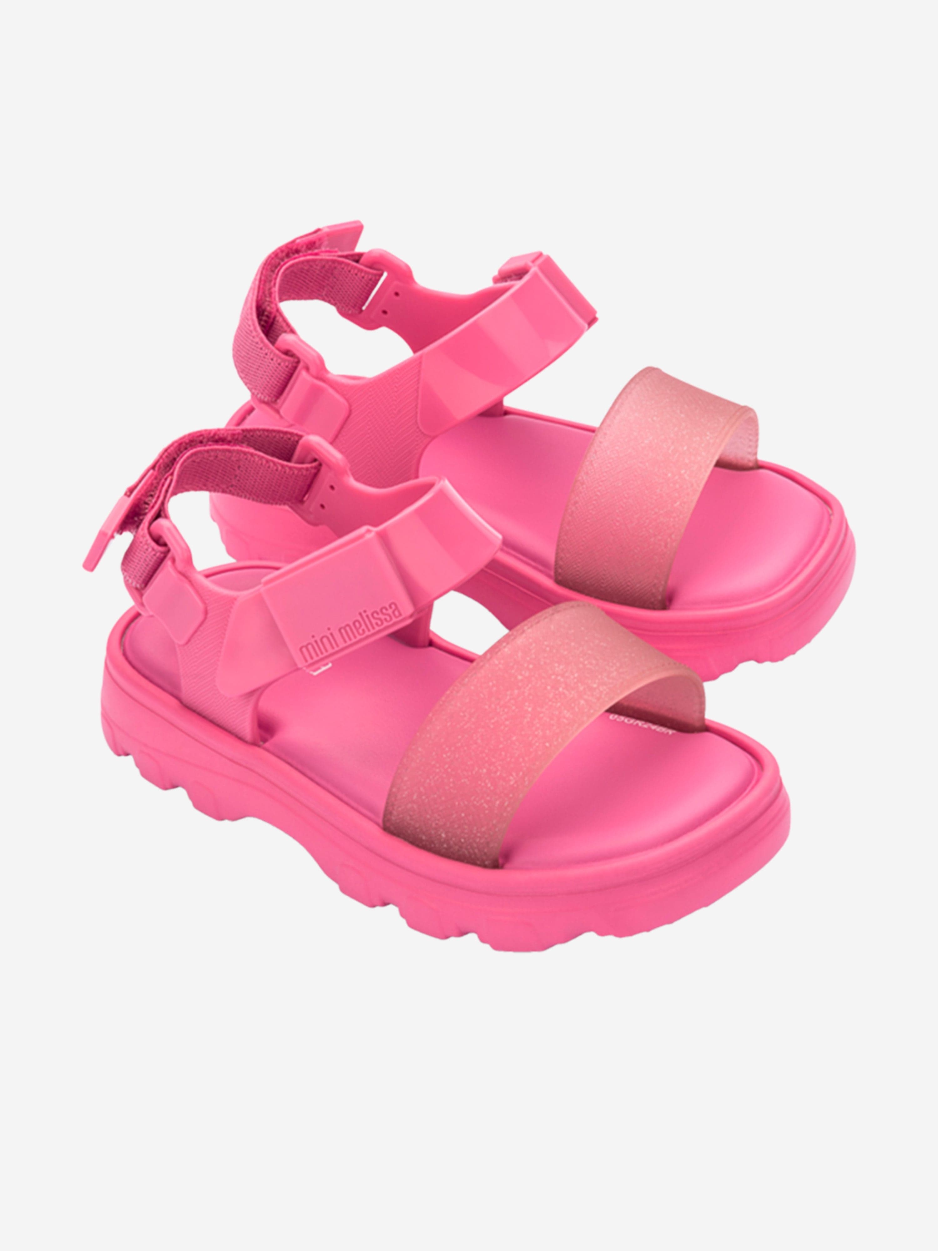 Mini Melissa Mini Melissa Girls Kick Off Sandals in Pink