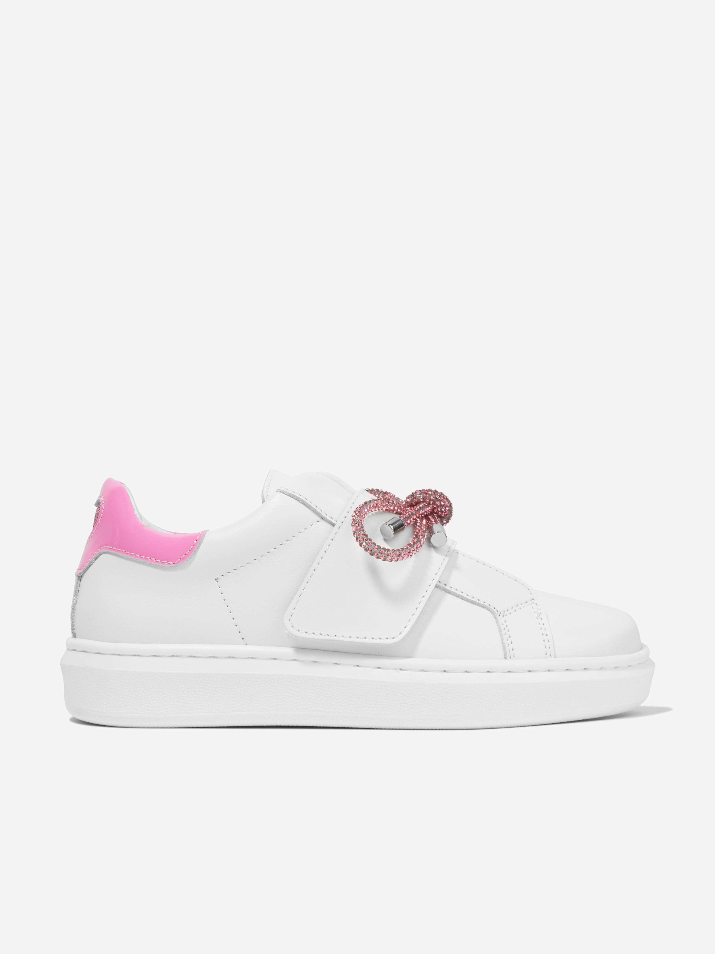 Monnalisa Girls Diamante Trainers in Pink Childsplay Clothing