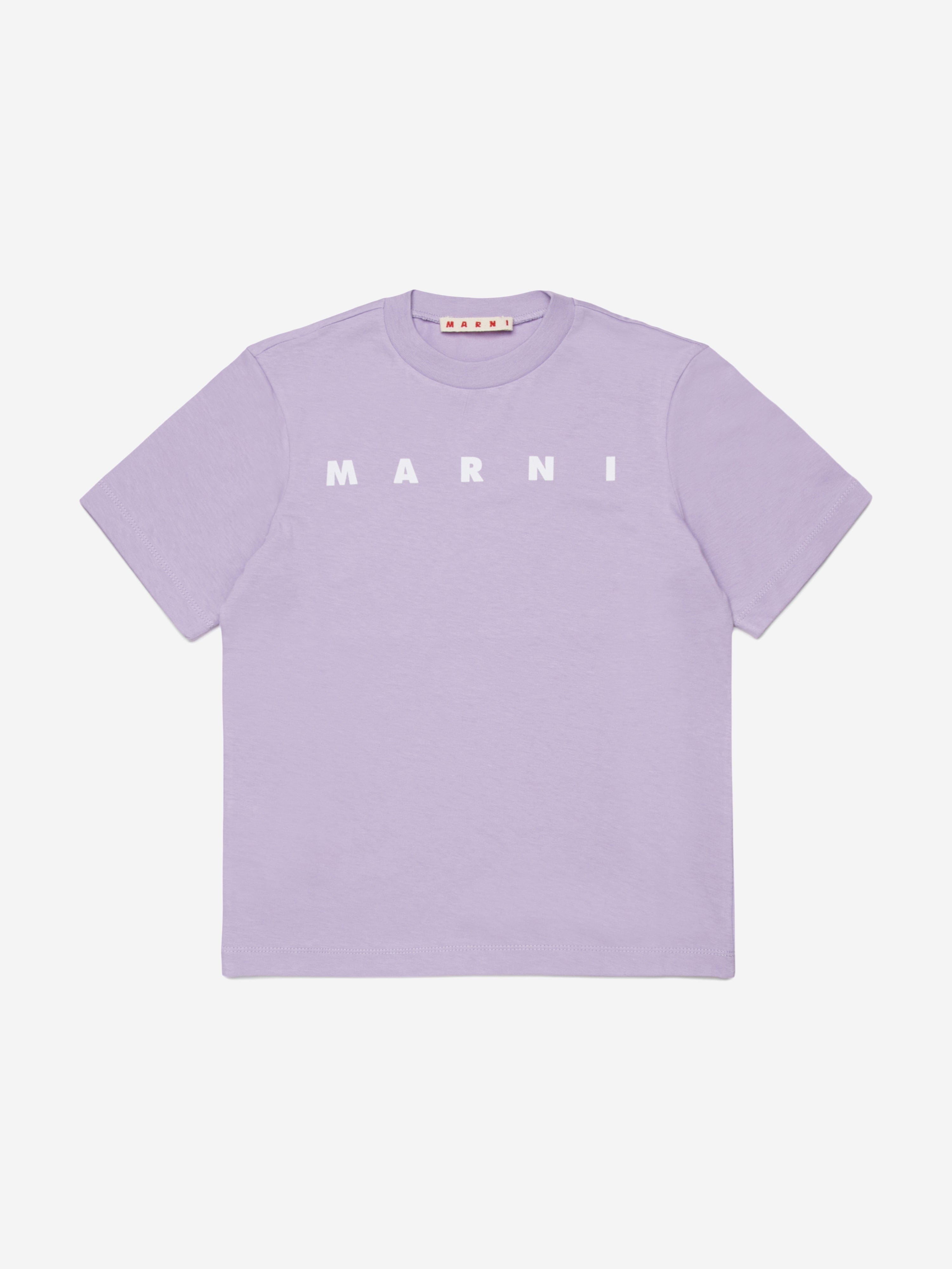 MARNI Girls Logo T-Shirt in Purple | Childsplay Clothing MARNI Girls Logo T-Shirt in Purple | Childsplay Clothing