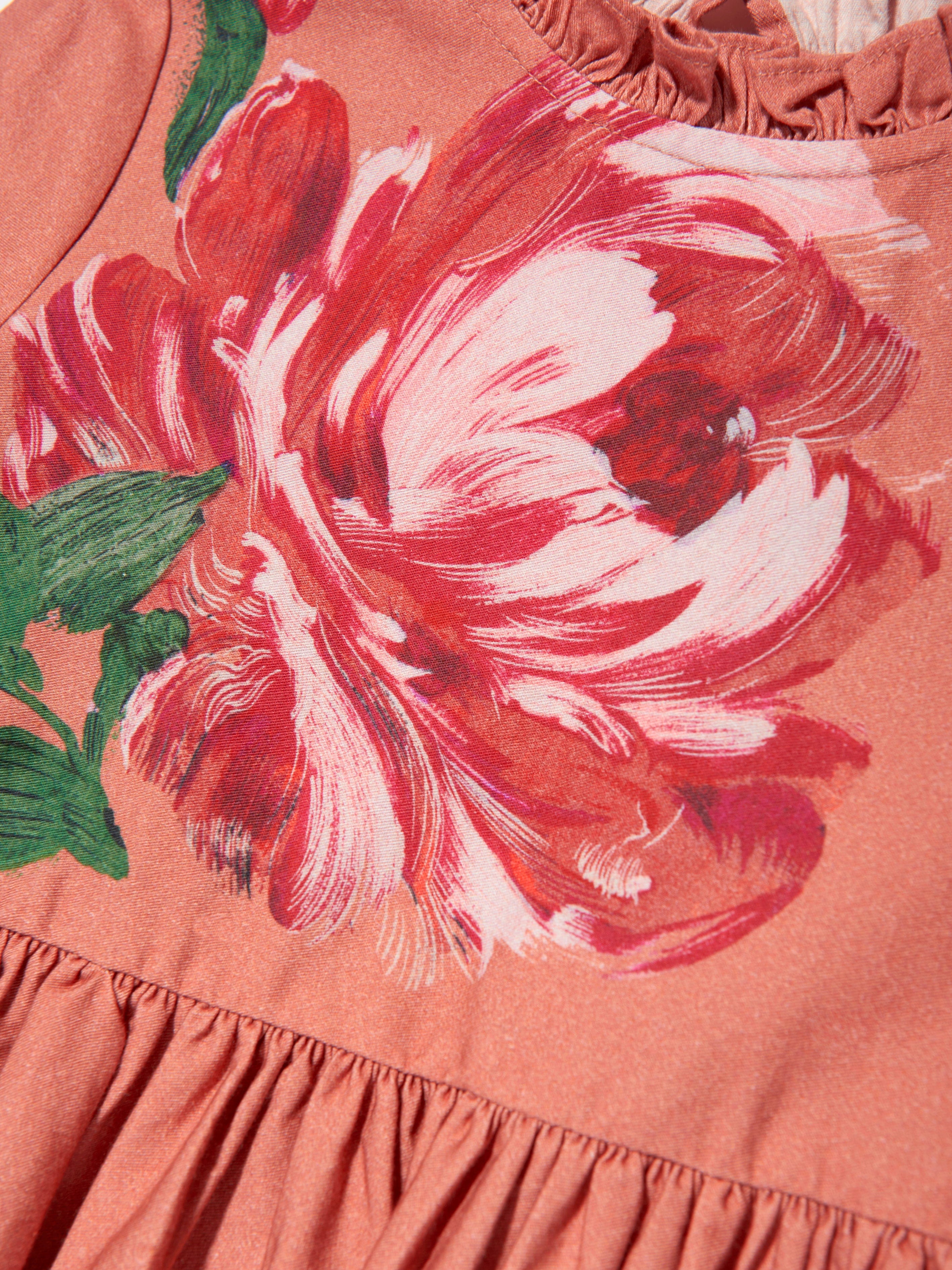Girls Falling Flowers Dress in Pink Childsplay Clothing