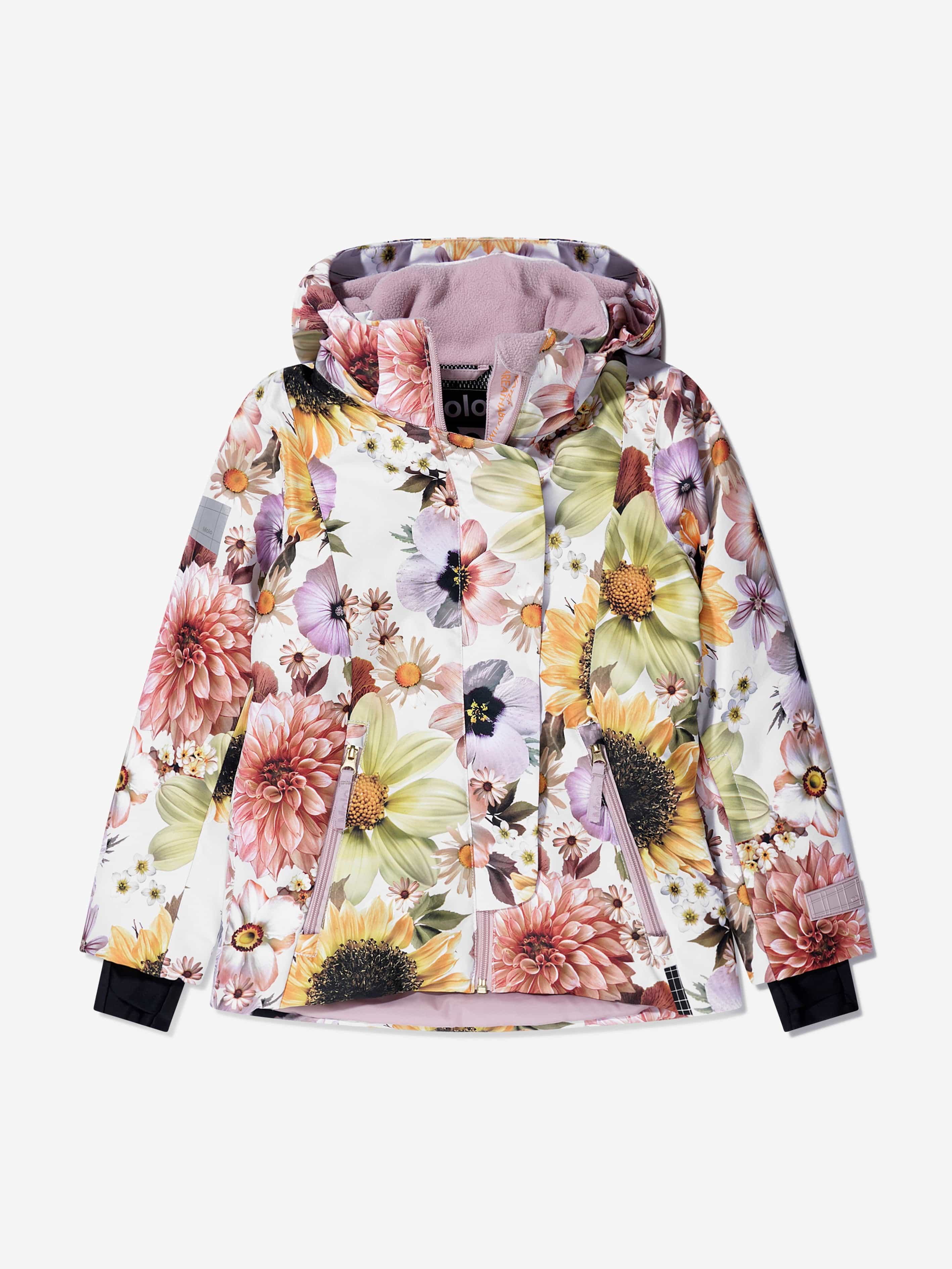 Molo Girls Retro Flowers Ski Jacket in Multicolour Childsplay Clothing