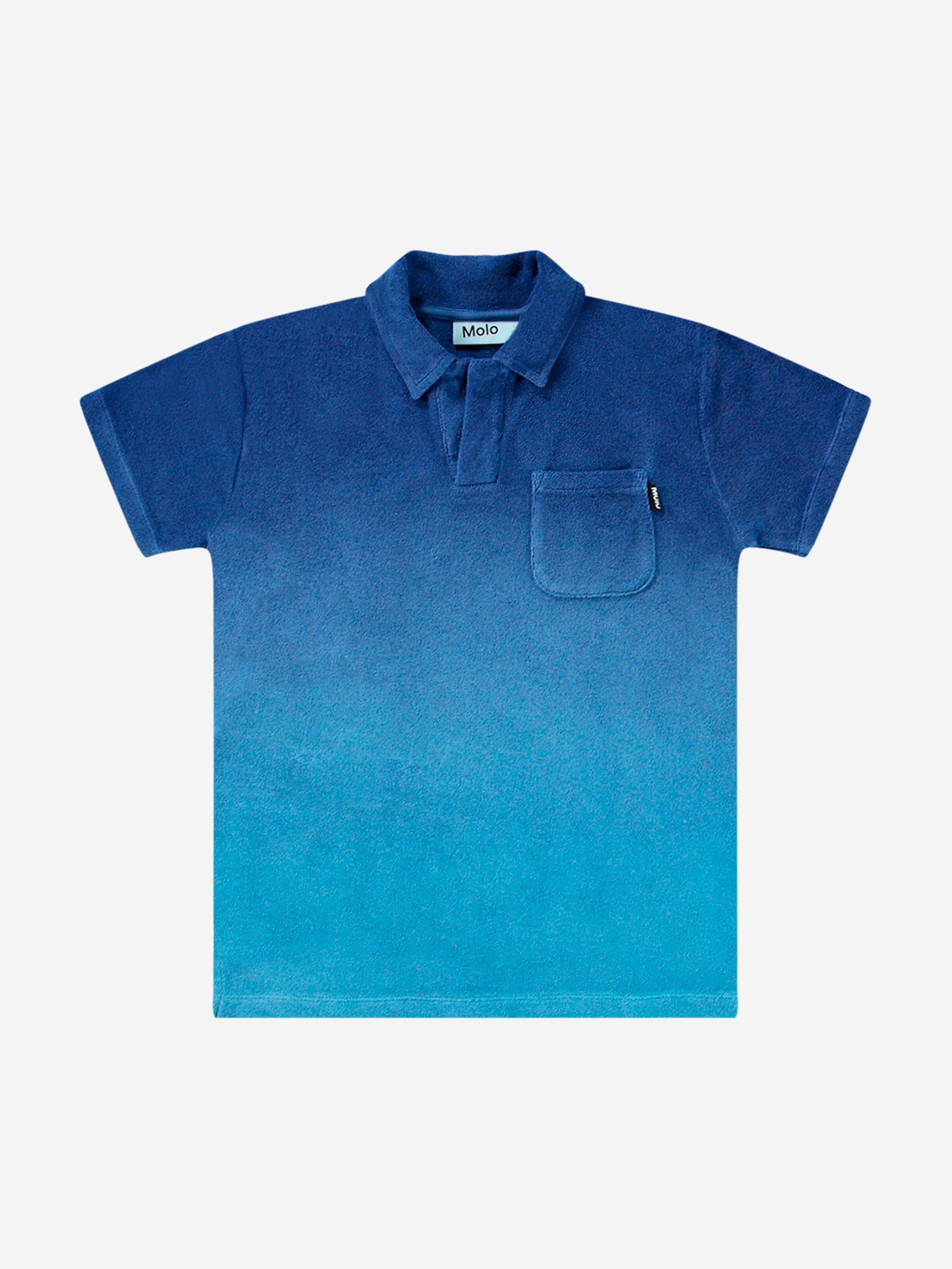 Molo Molo Boys Randel Gradient Polo Shirt in Blue Childsplay