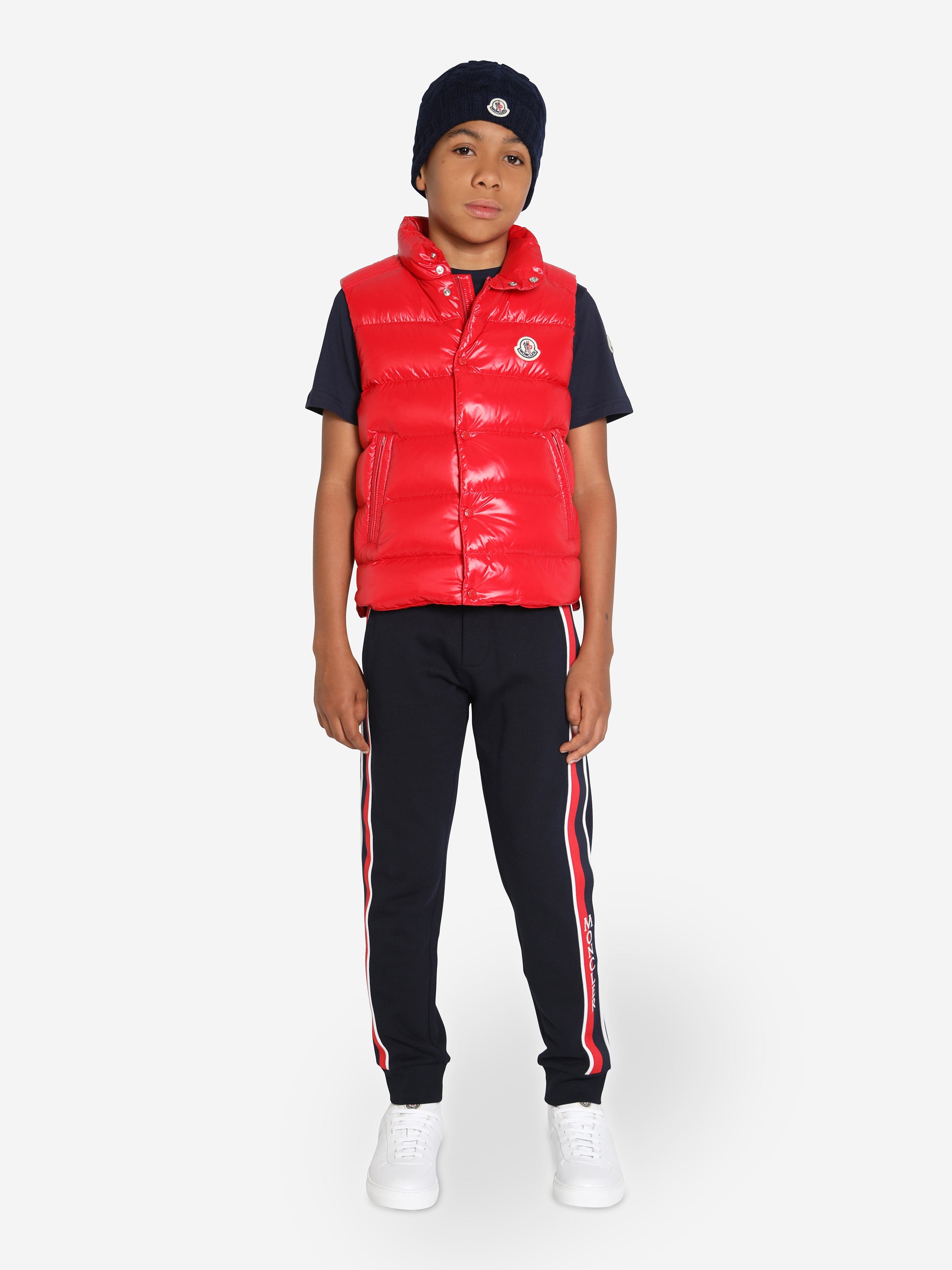 Boys Down Padded Tib Gilet in Red