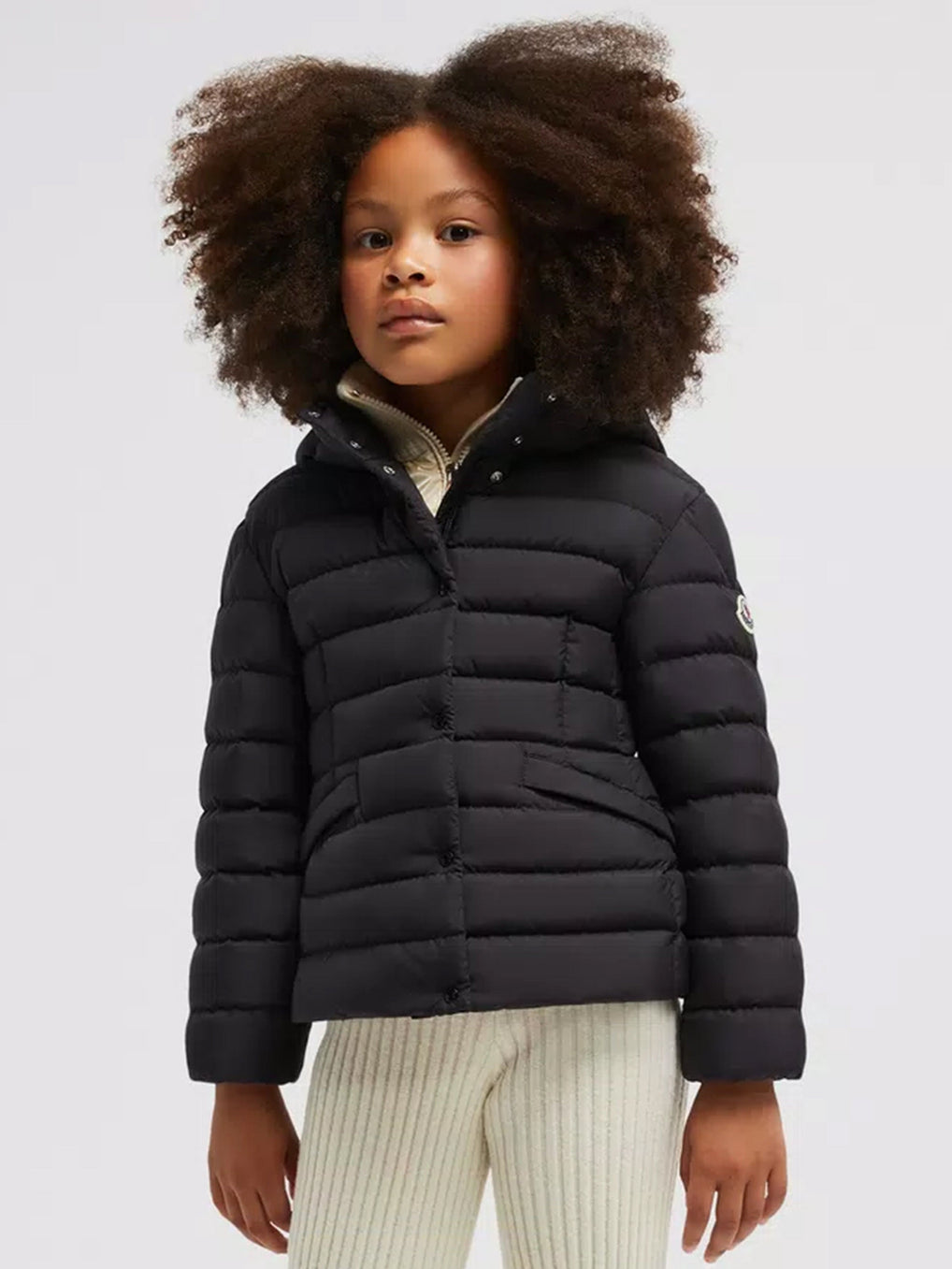 Moncler Enfant Girls Grenoble Violette Down Padded Jacket in Gold