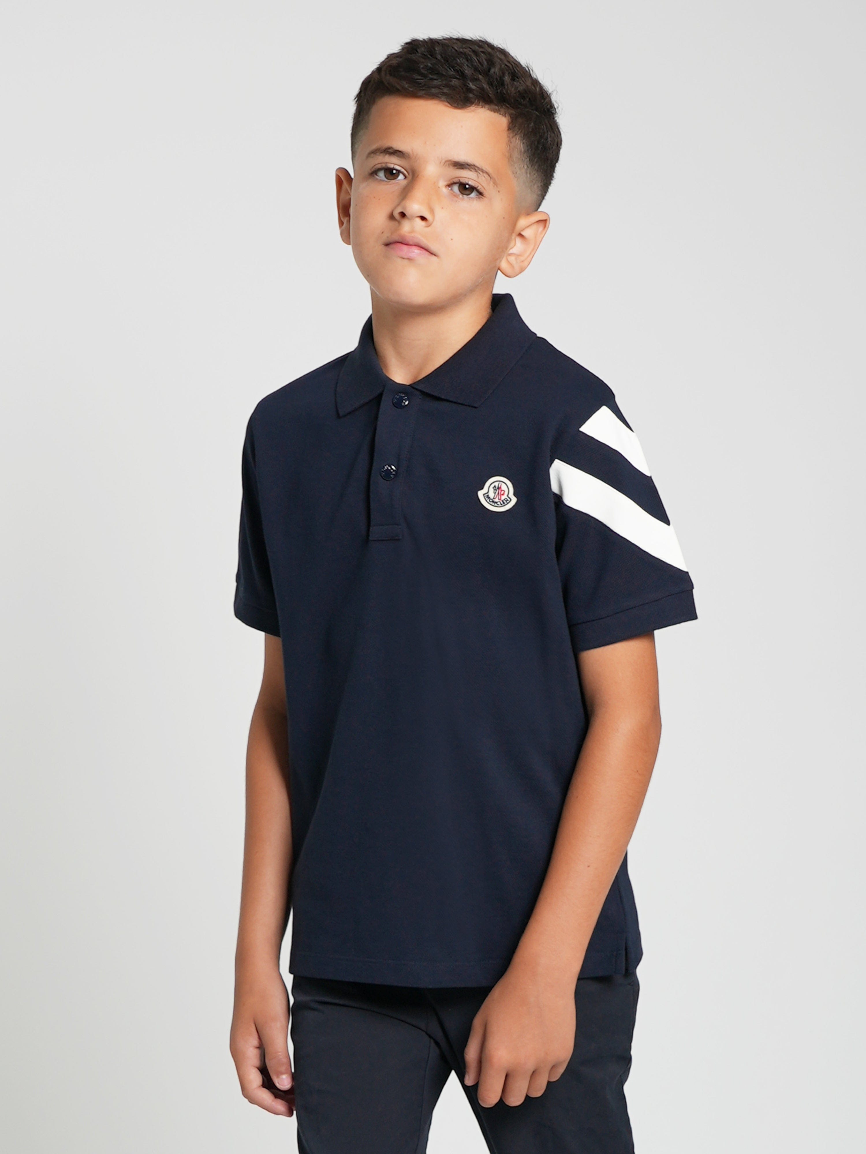 Moncler navy polo hotsell