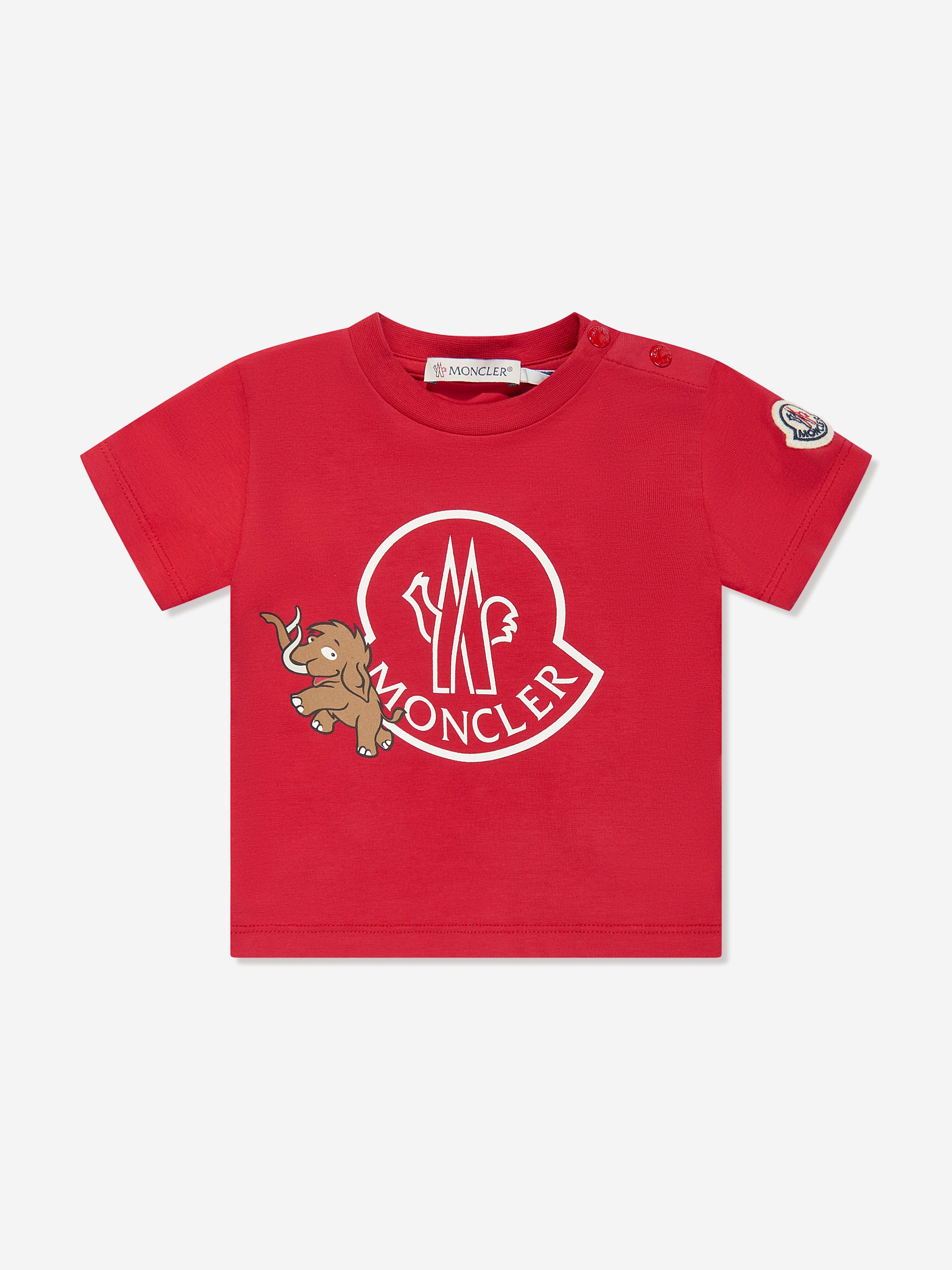 Red moncler t shirt store