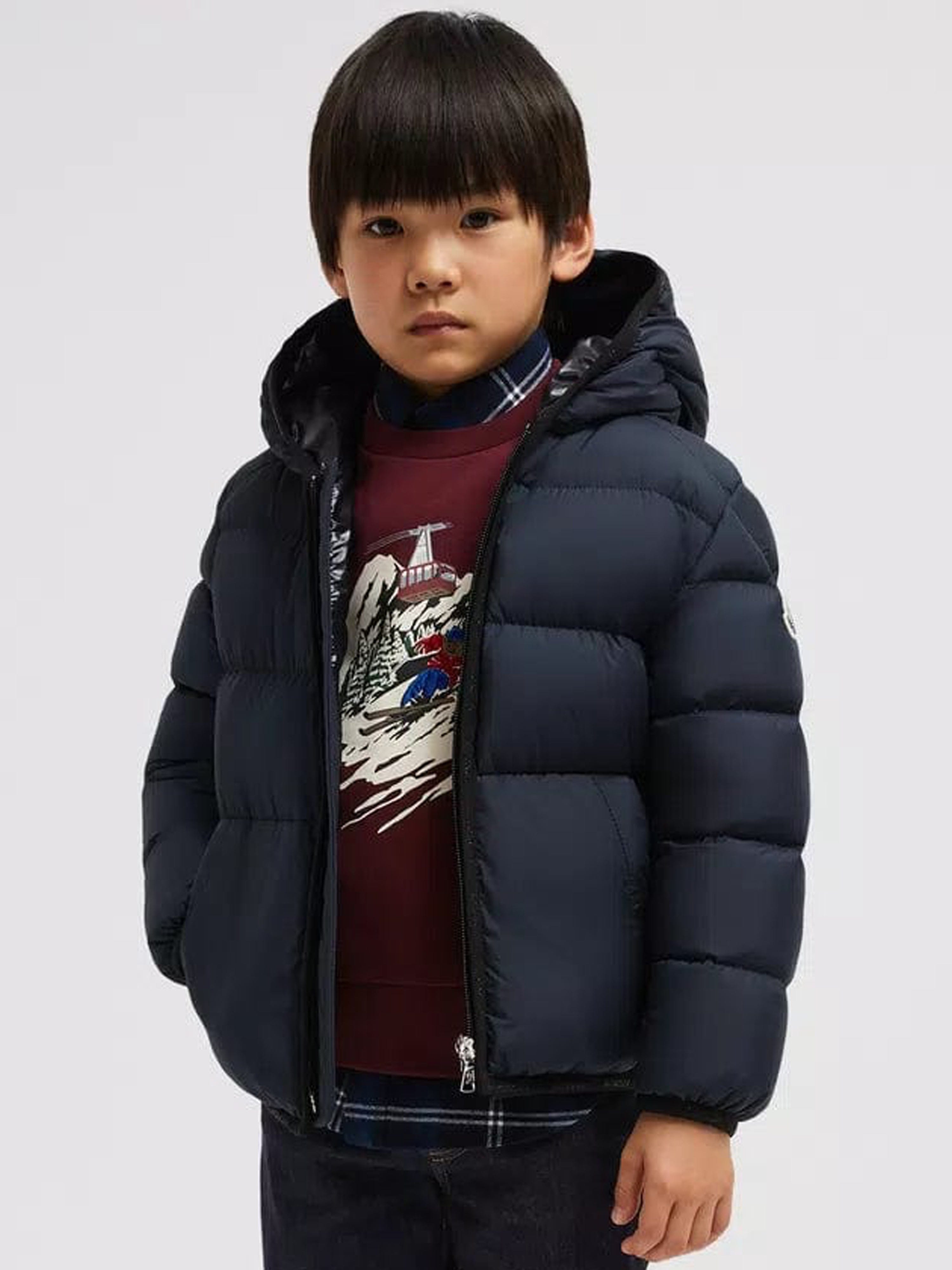 Moncler Enfant Boys Down Padded Mattan Jacket in Navy | Childsplay