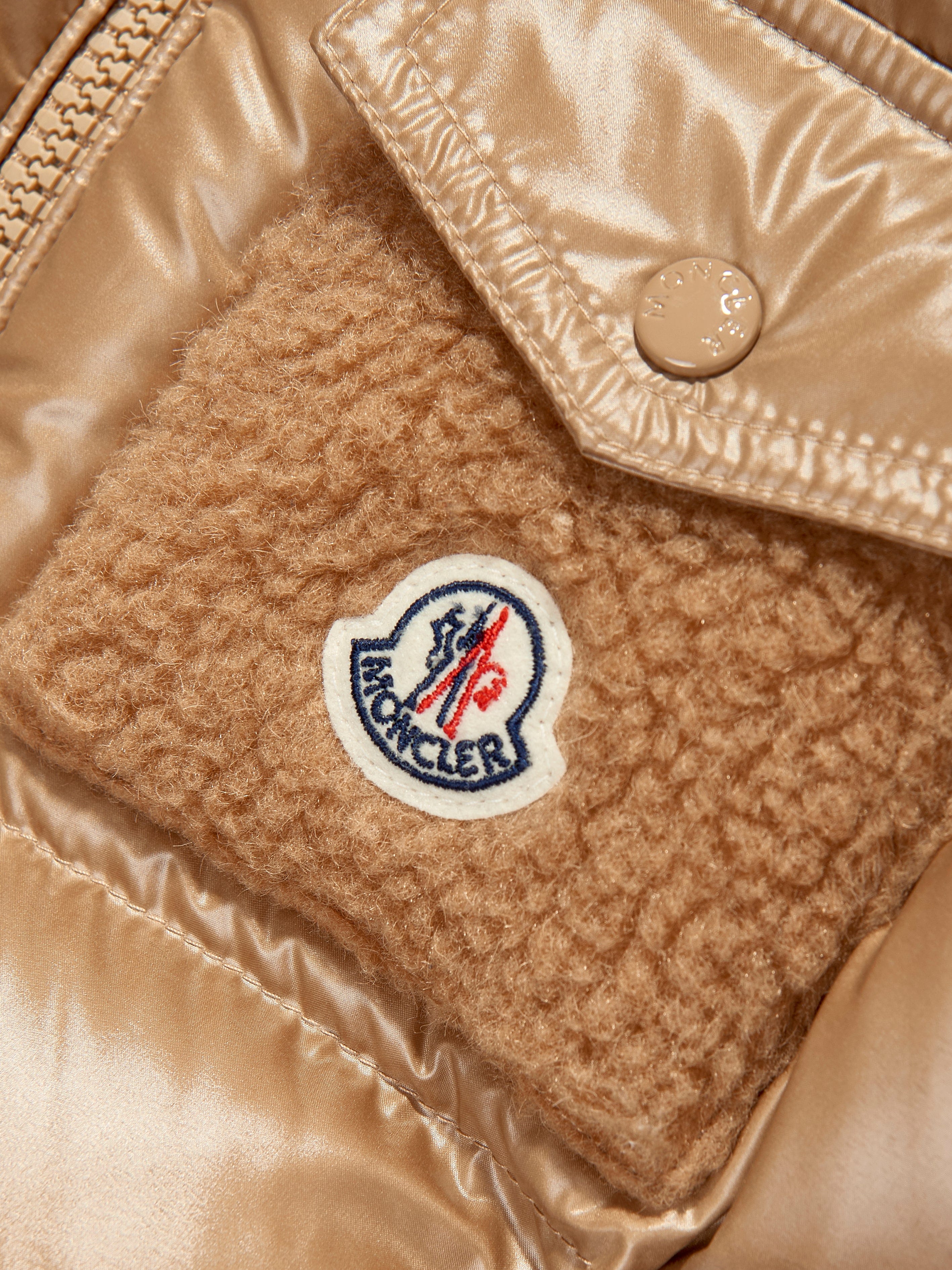 Moncler Enfant Boys Down Padded Yule Jacket in Beige Childsplay Clothing