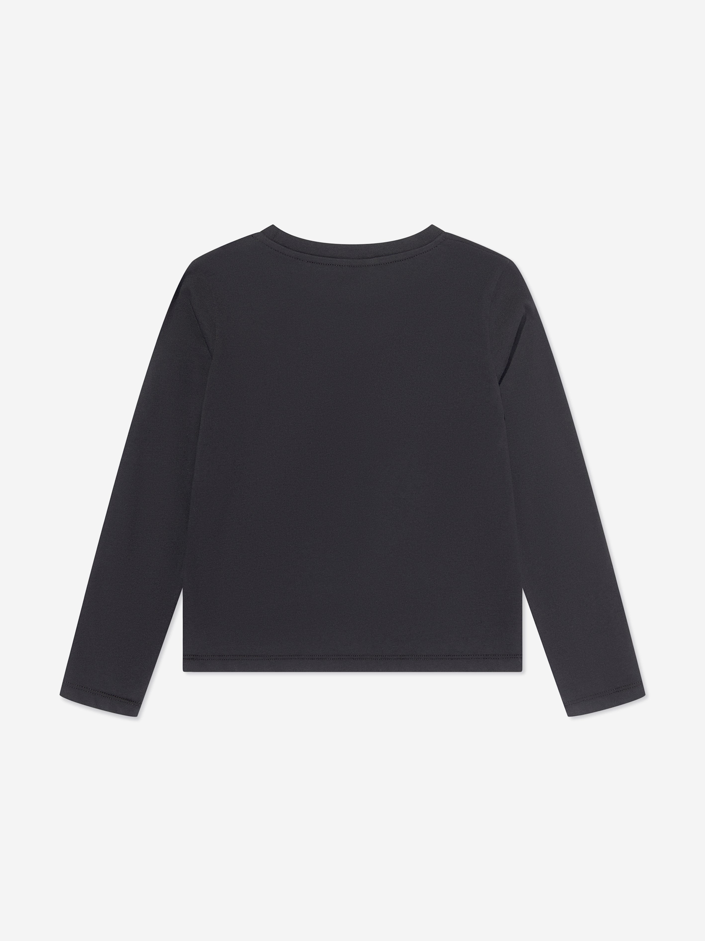 Moncler Enfant Girls Long Sleeve T Shirt in Black Childsplay Clothing