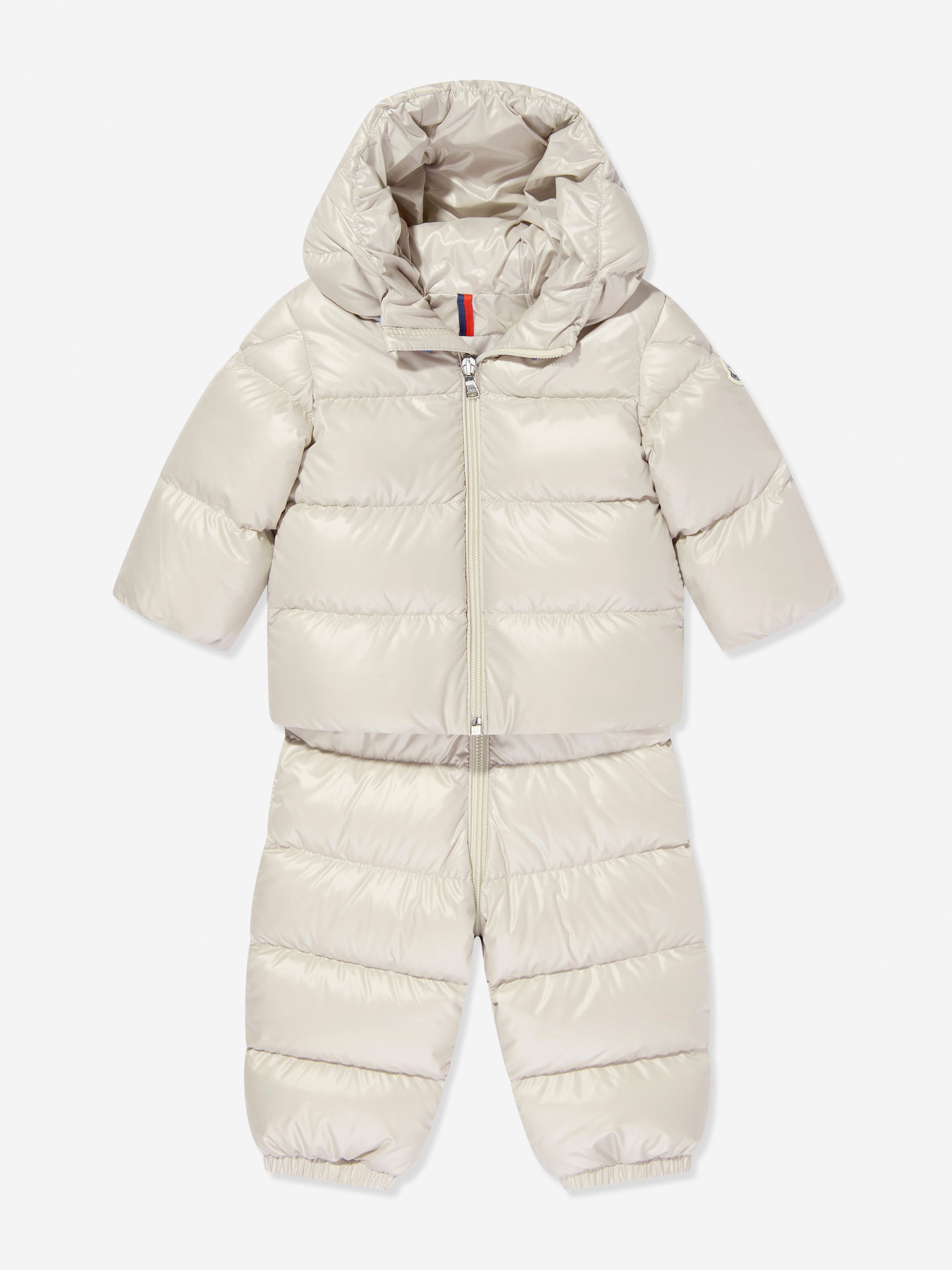 Moncler Enfant Moncler Enfant Baby Down Padded Snowsuit in Beige