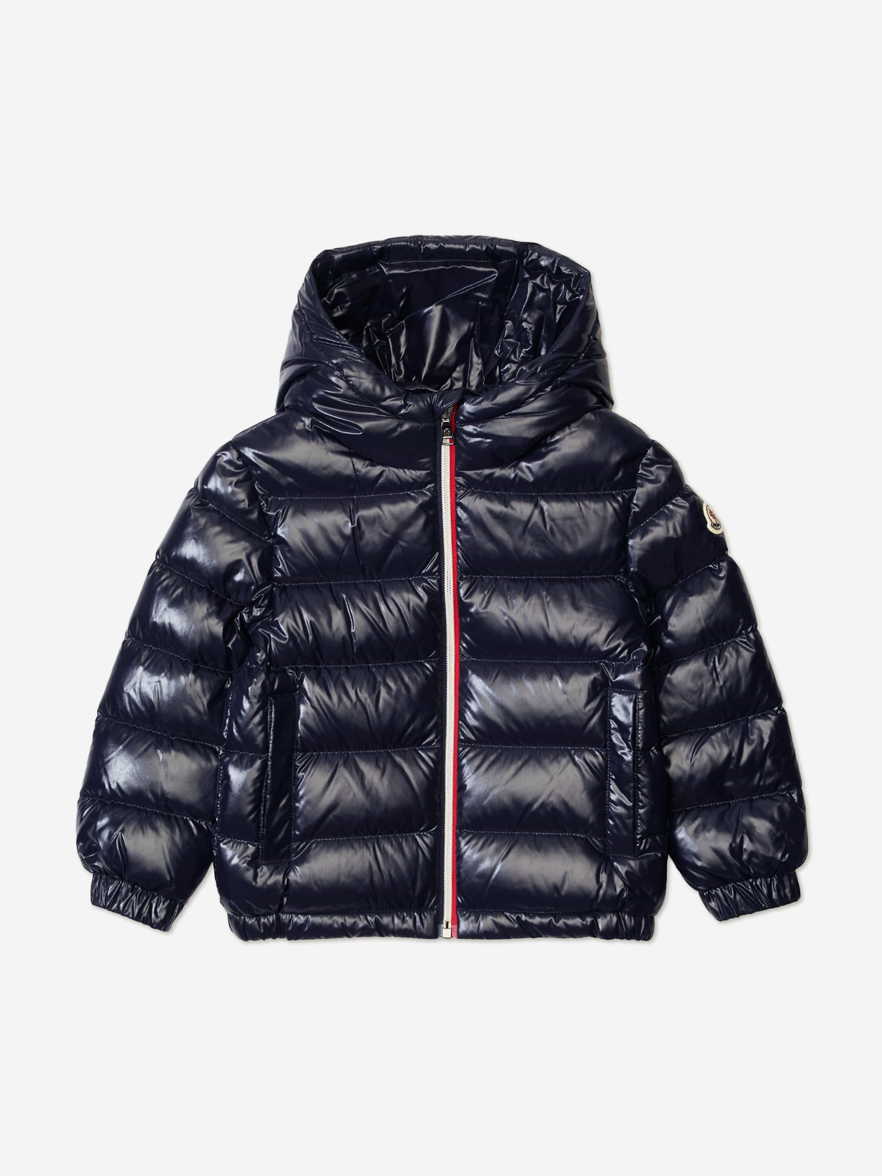 Moncler Enfant Kids Down Padded New Aubert Jacket in Navy
