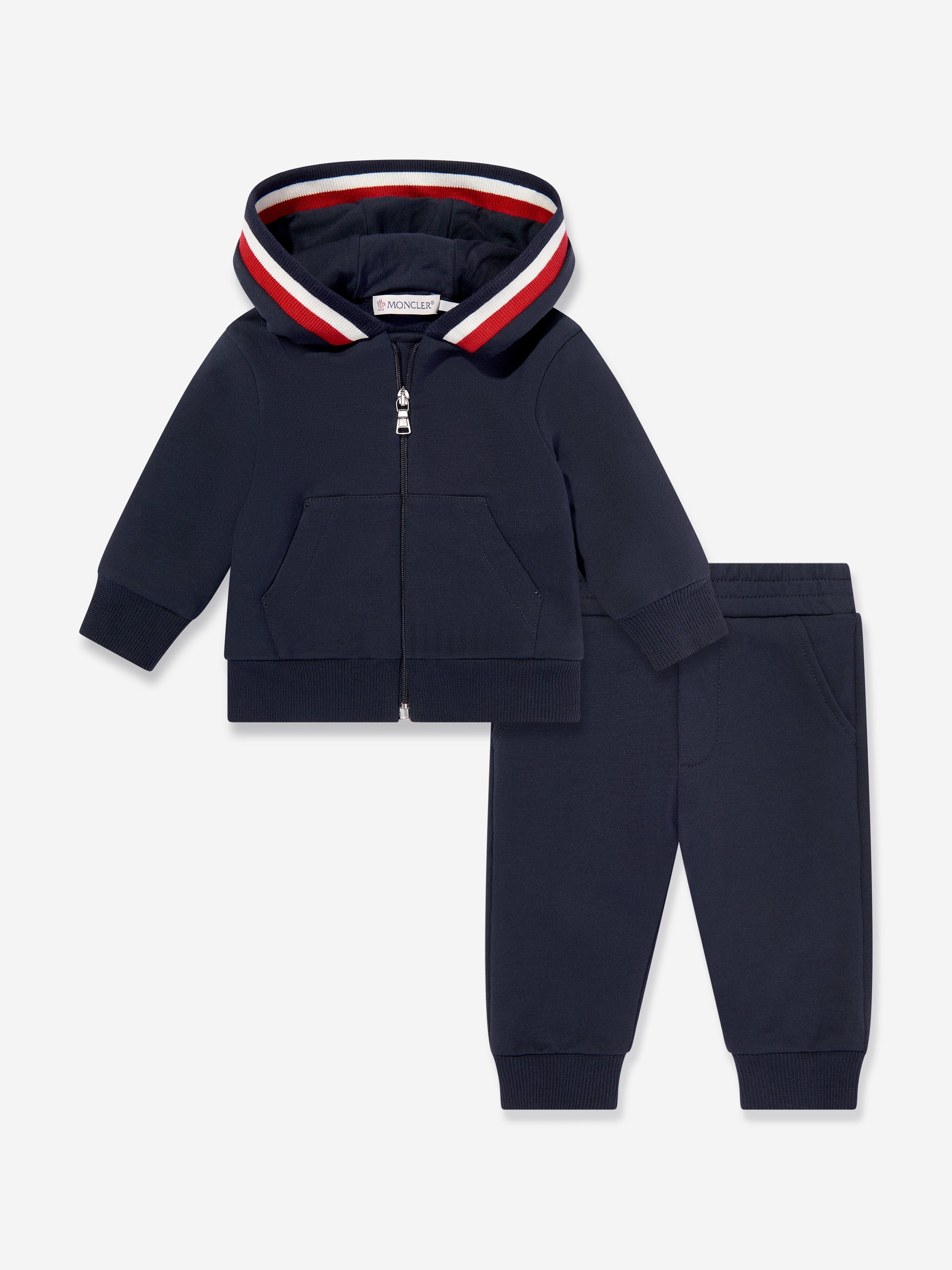 Moncler Enfant Baby Boys Branded Tracksuit in Navy | Childsplay