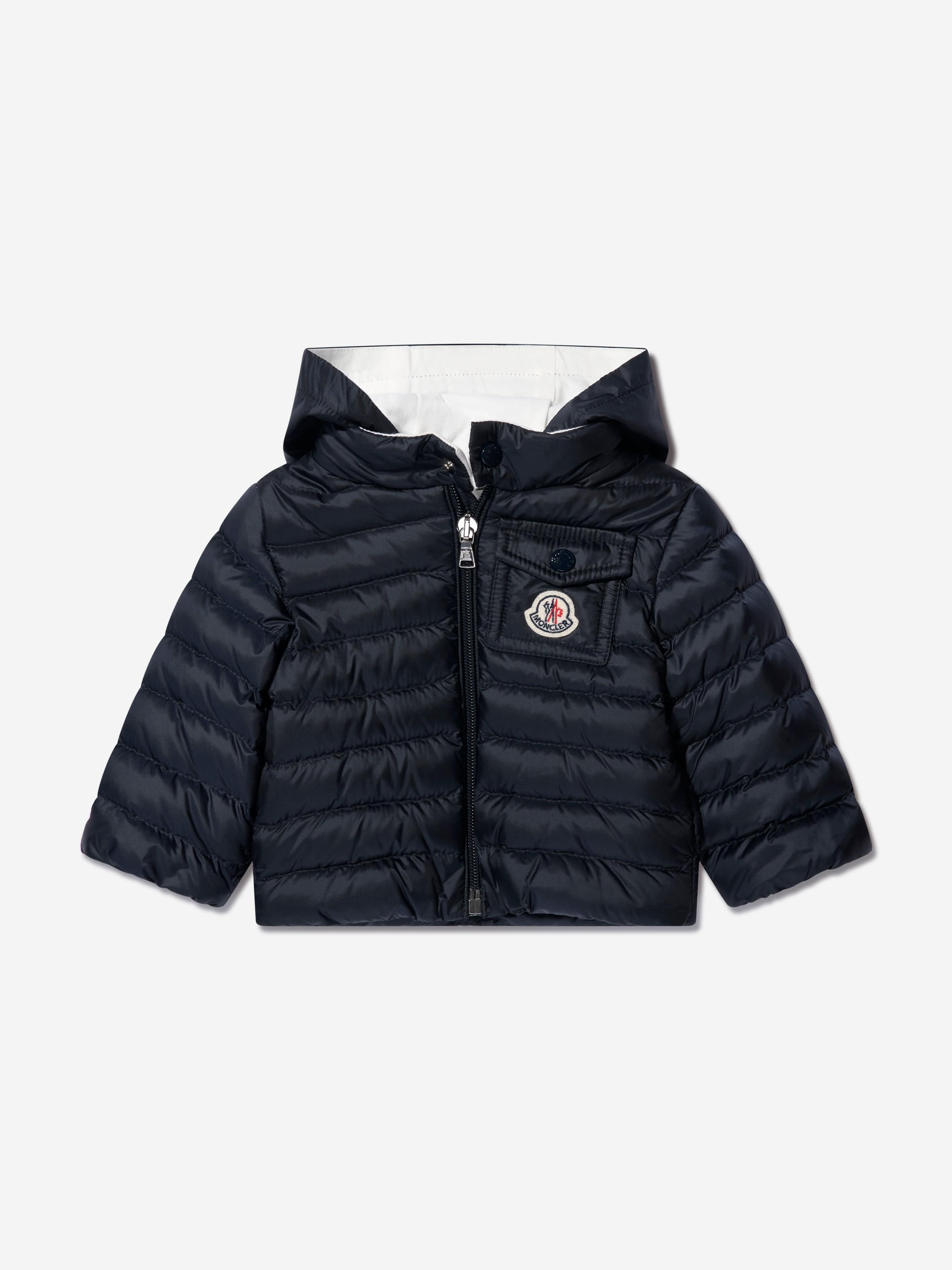 Moncler Enfant Baby Down Padded Baigal Jacket in Navy