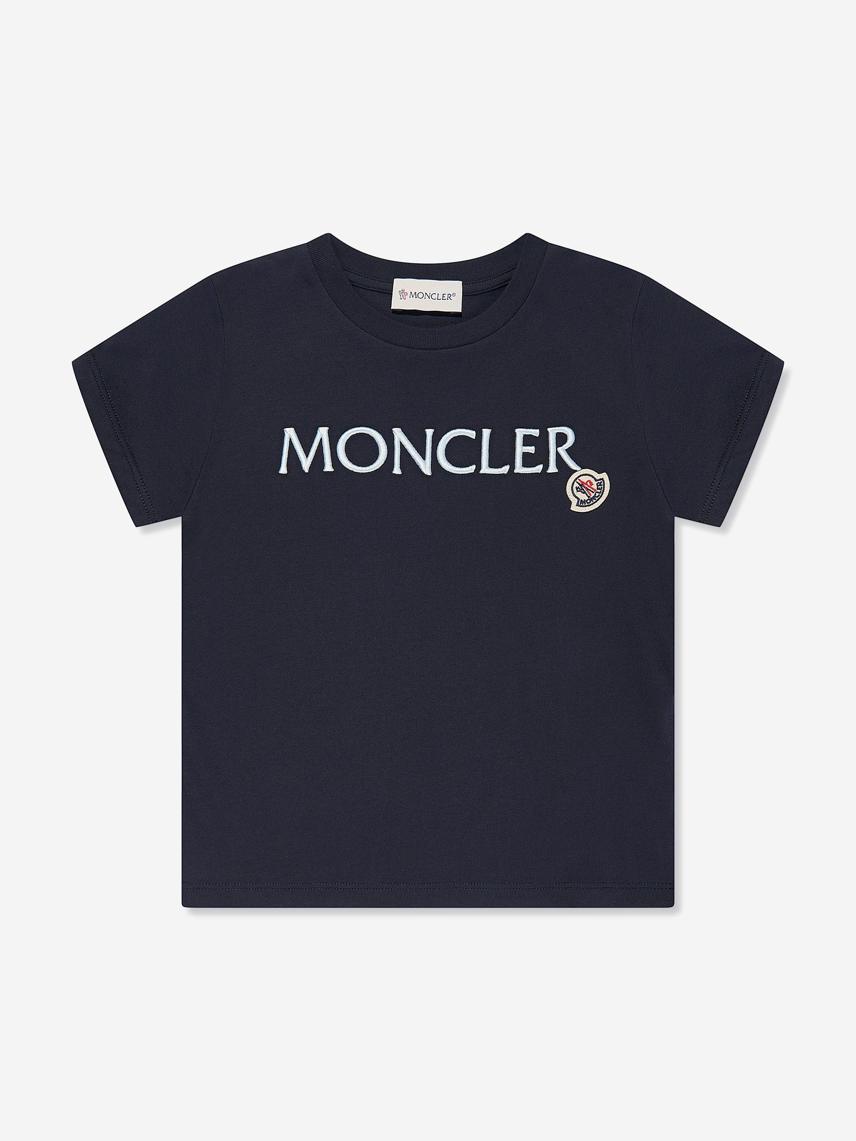 Moncler Enfant Boys Logo T-Shirt in Navy | Childsplay Clothing UK