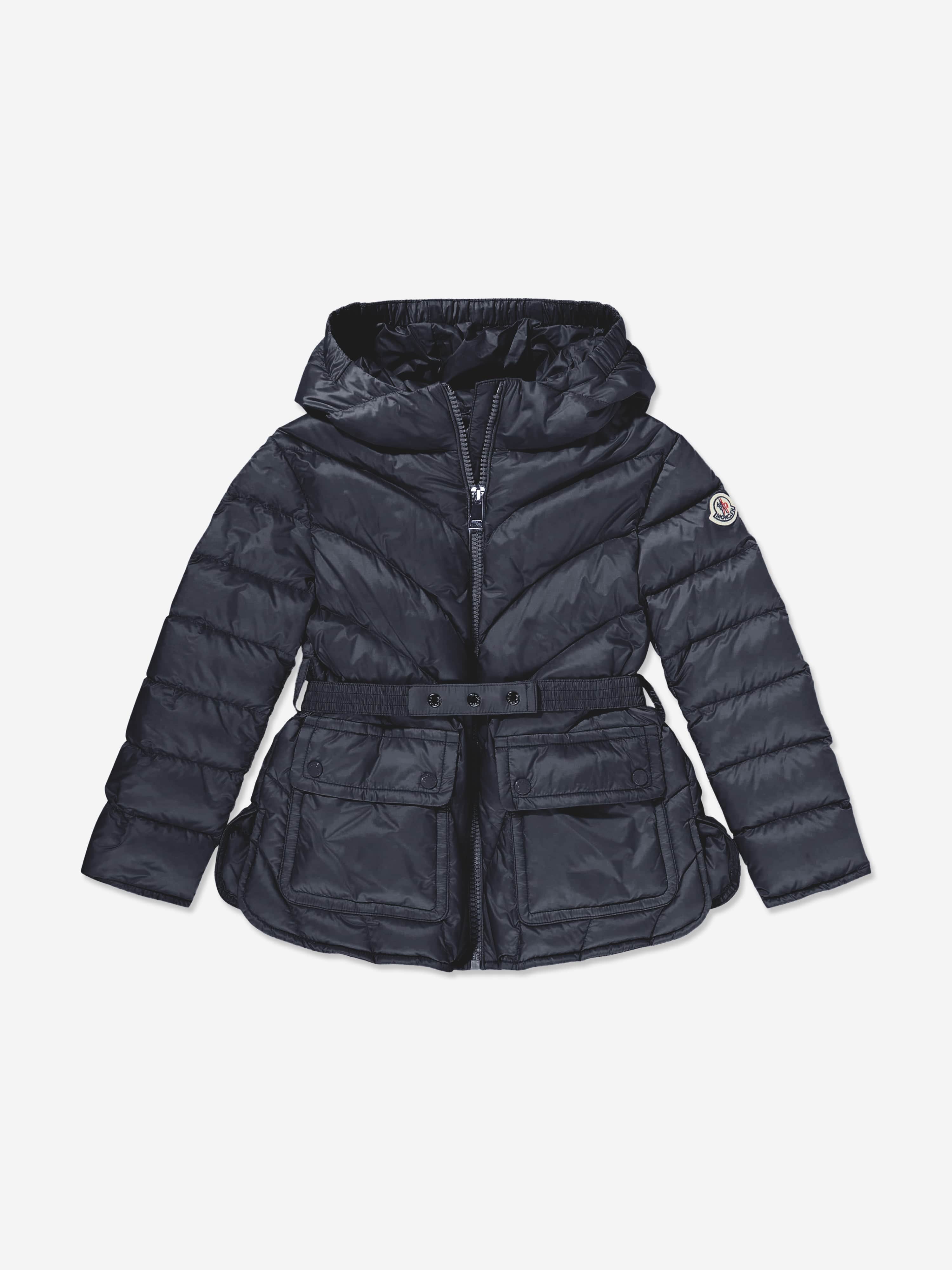 Moncler Enfant Girls Down Padded Argenno Short Parka in Navy
