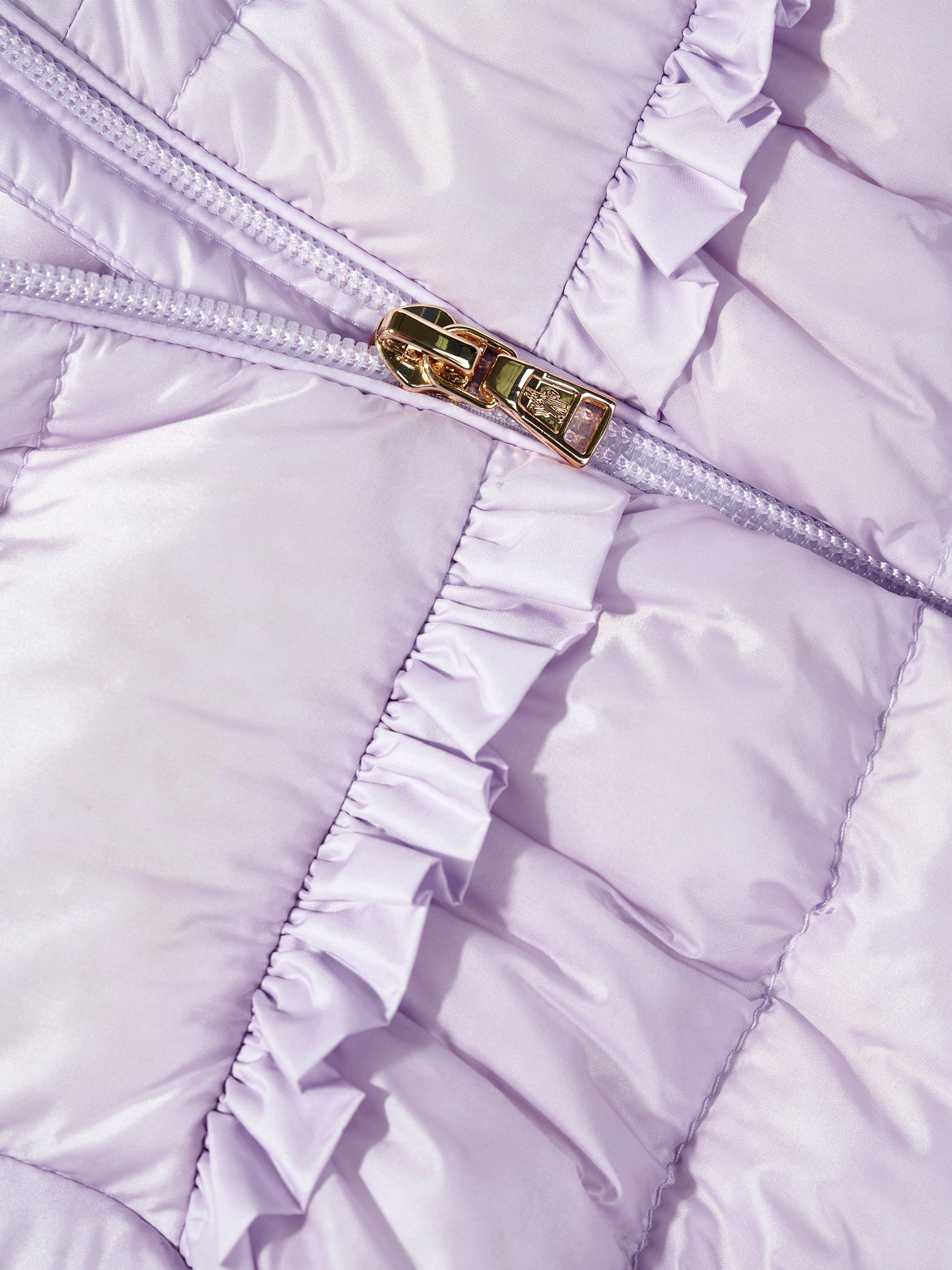 Moncler Enfant Baby Girls Down Padded Nevra Long Coat in Purple