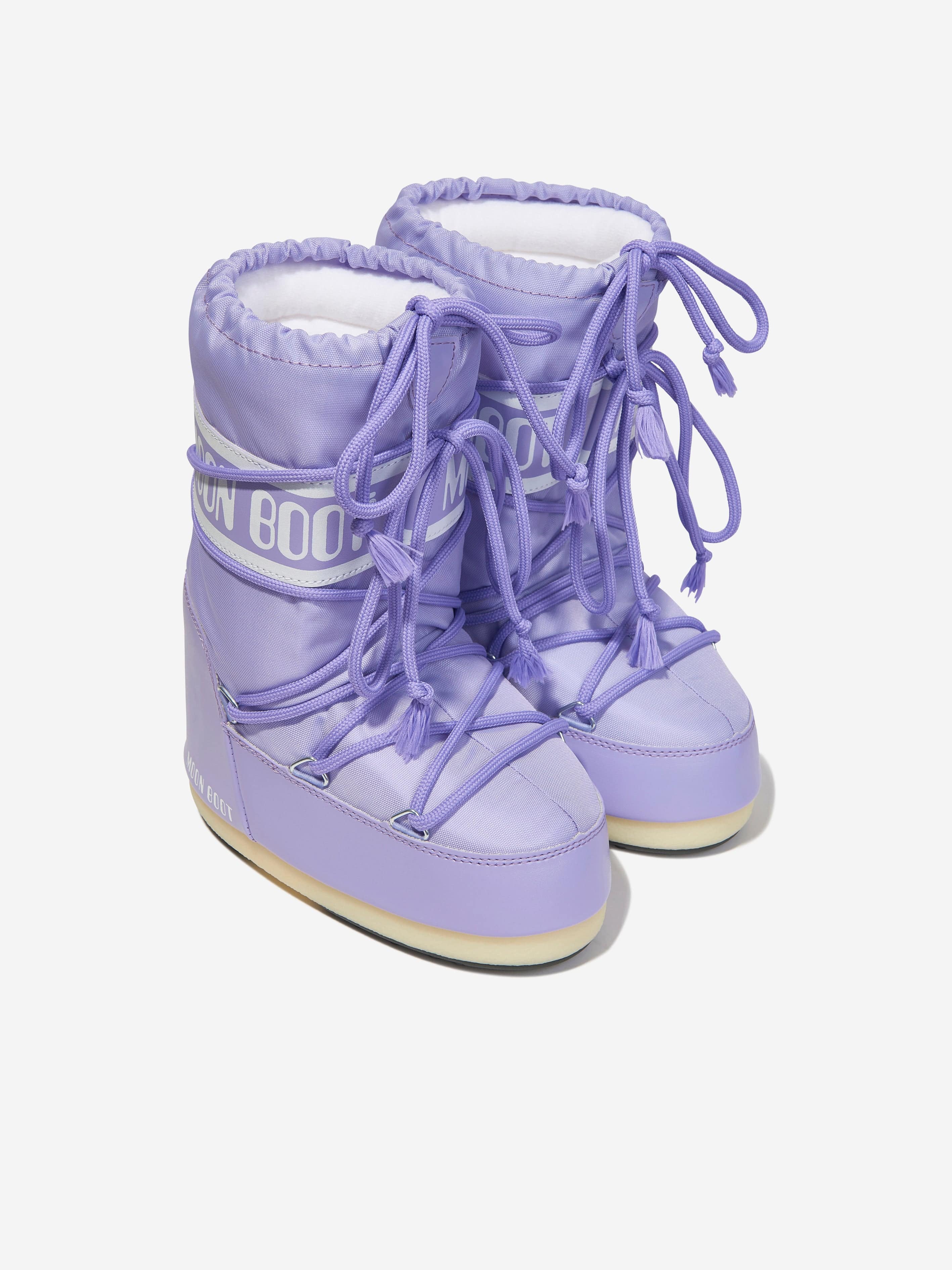 Moon Boot Moon Boot Kids Icon Nylon Snow Boots in Purple