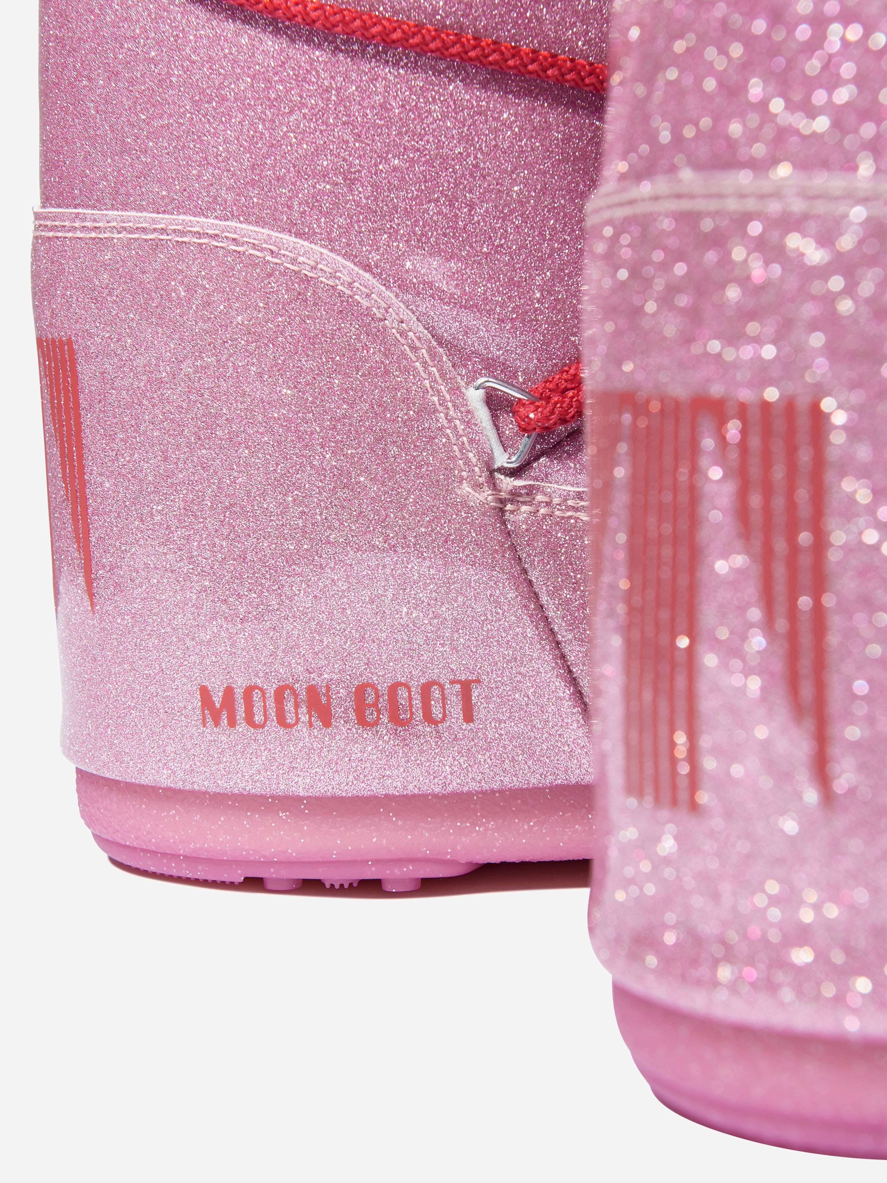 Moon Boot Girls Red Glitter Boots 取寄) メイド イン ヨーロッパ
