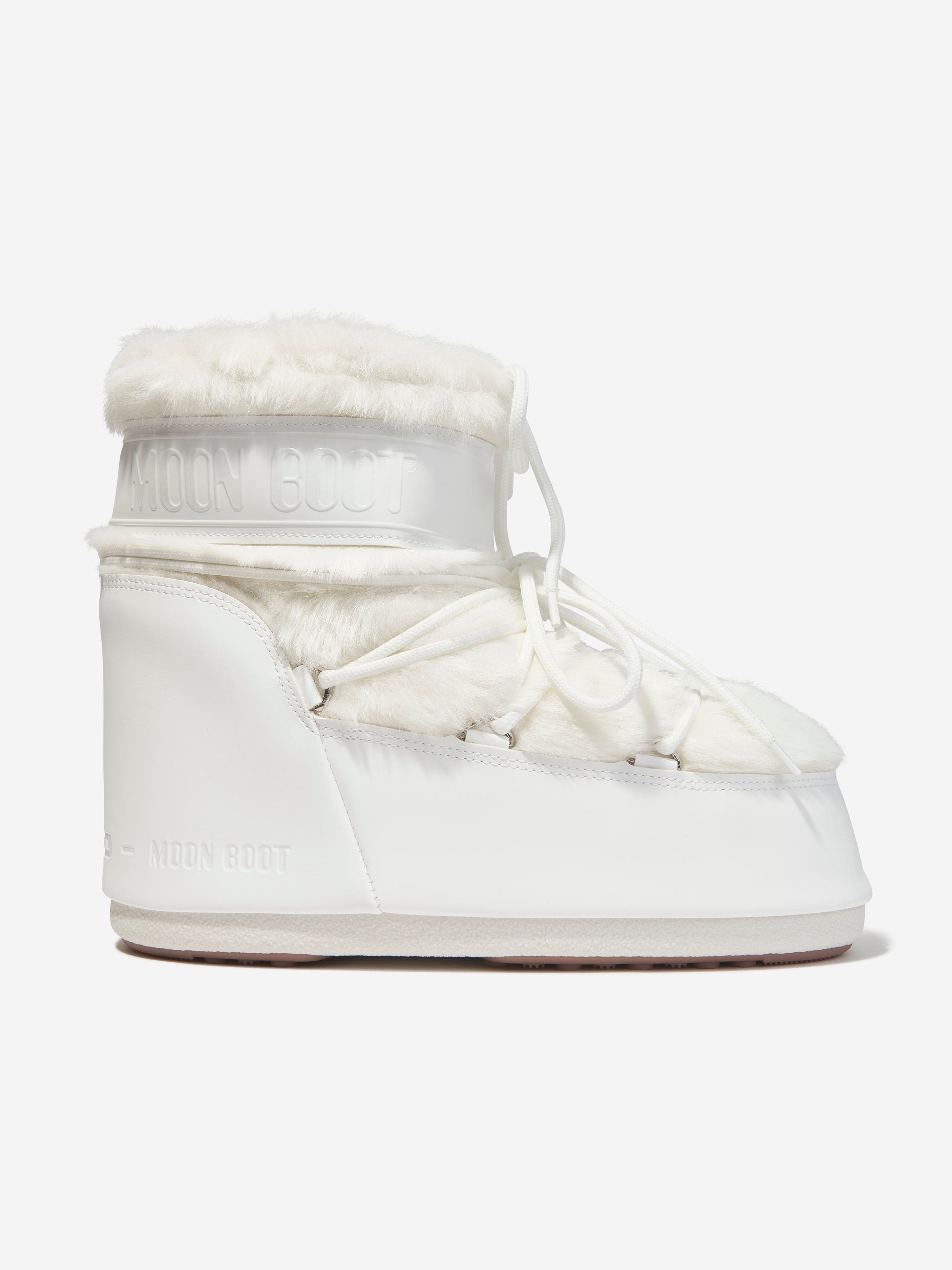 Kids Icon Lowo Faux Fur Snow Boots in White