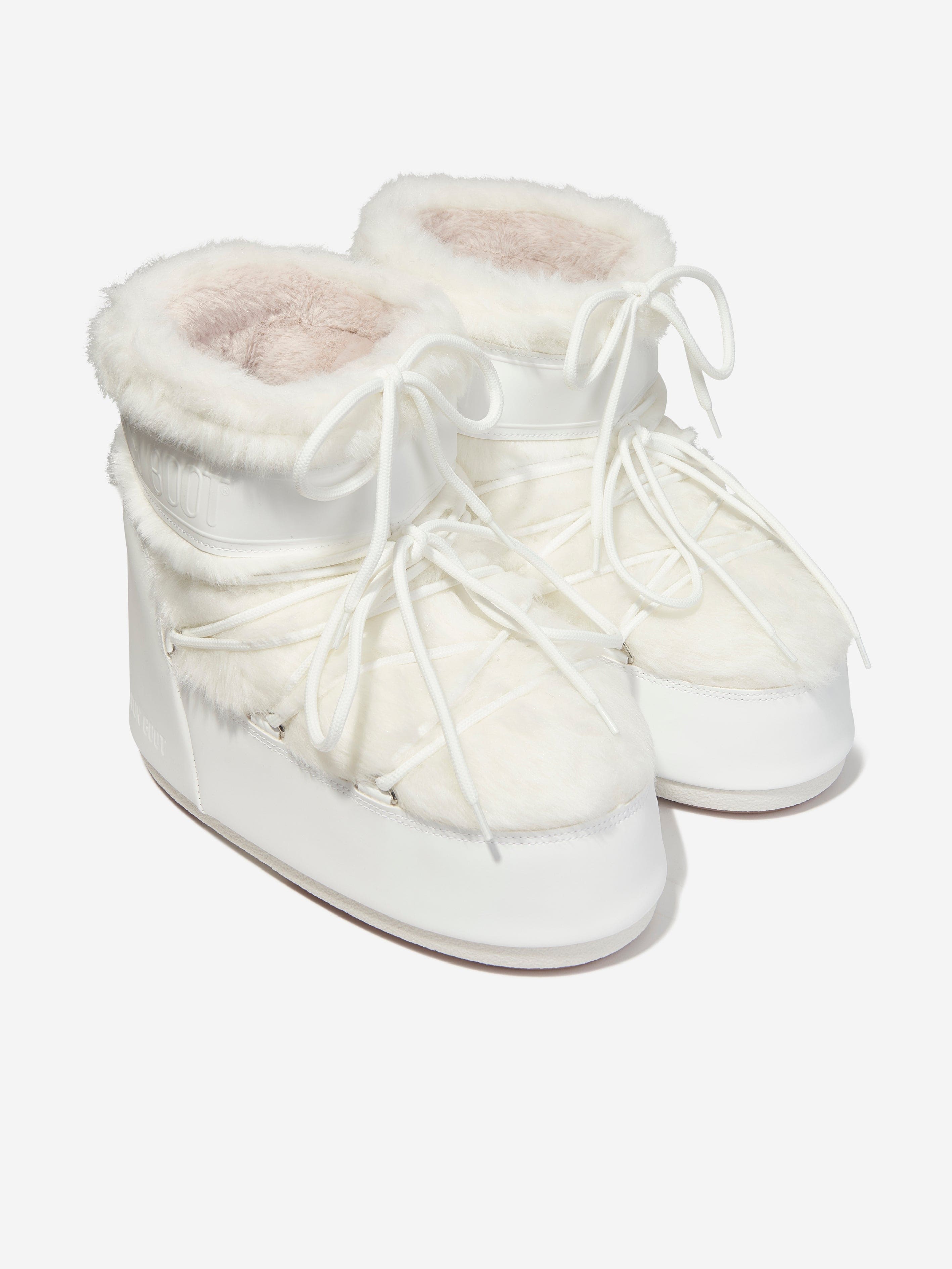 Kids white snow boots discount